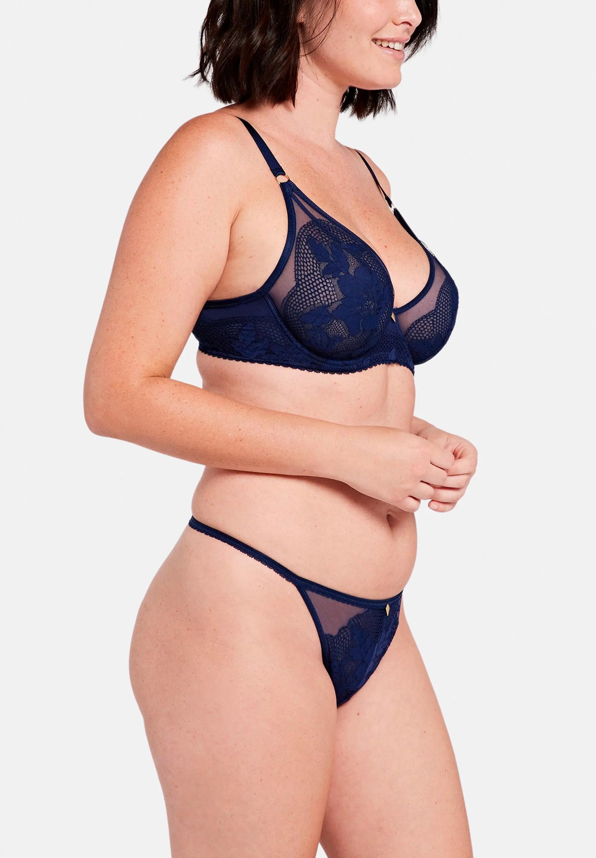 Thong Charmante Navy Blue