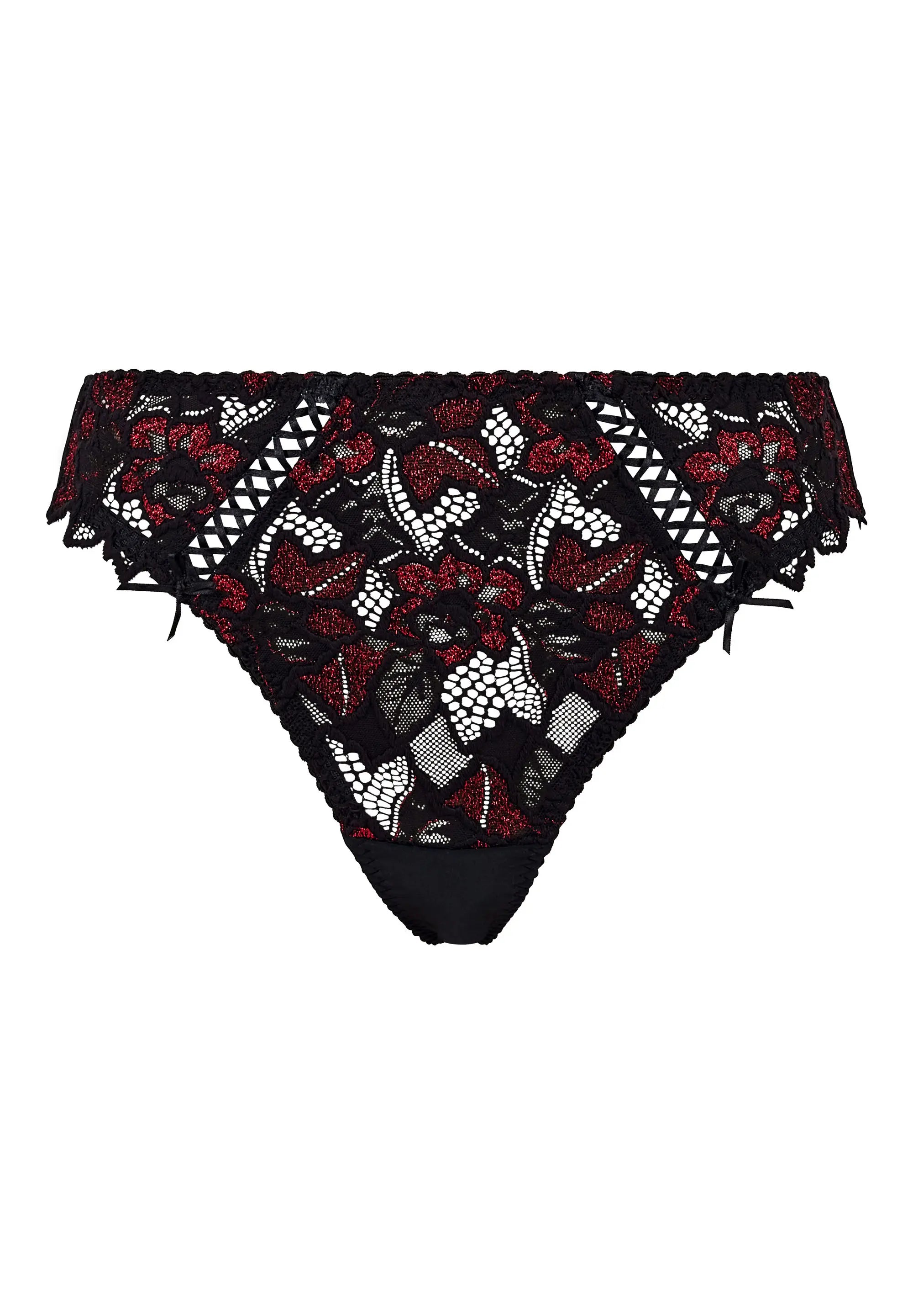 Tanga Arum Glitter Black & Red Glitter