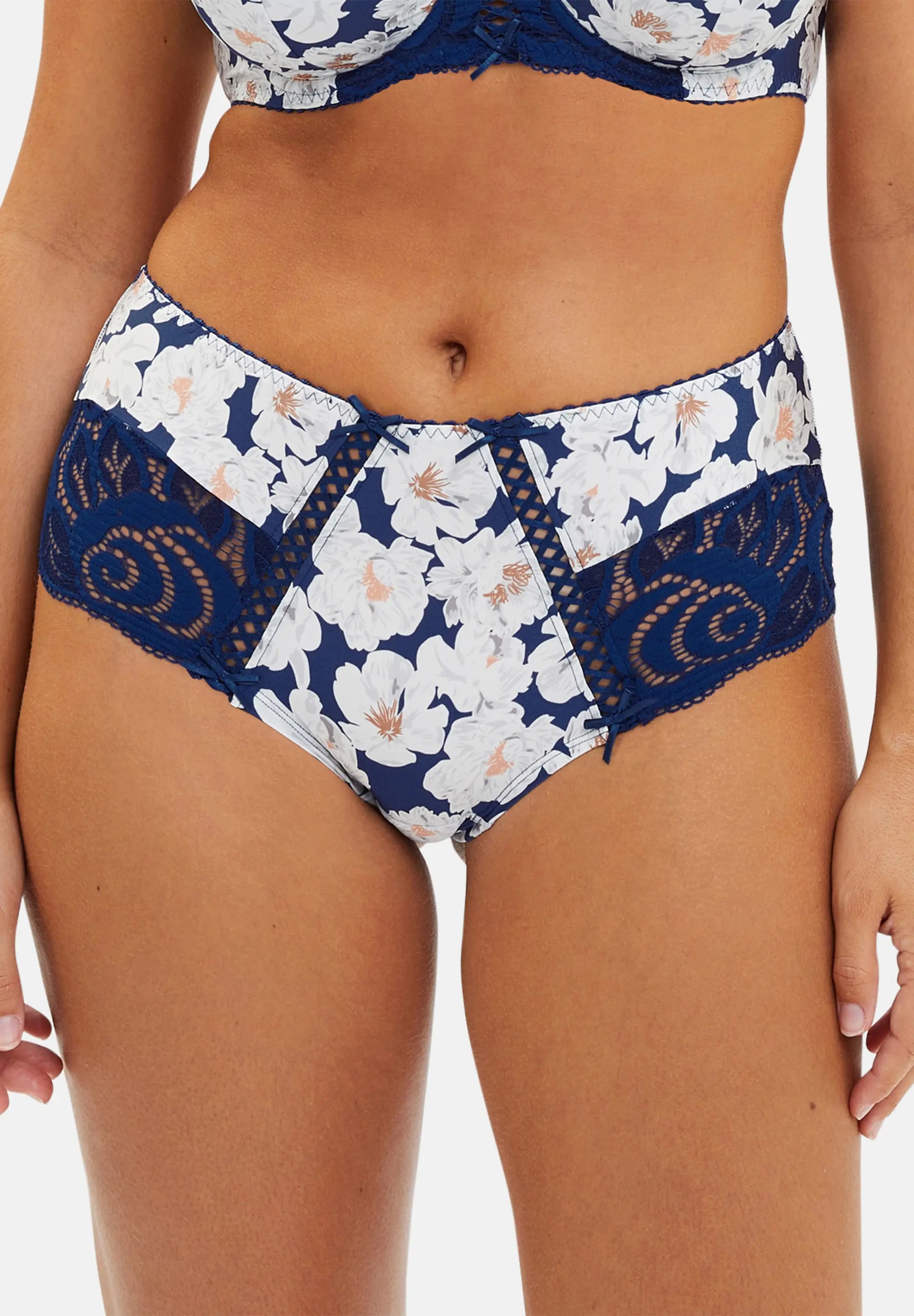 Shorty con stampa Amélie e stampa floreale Blu