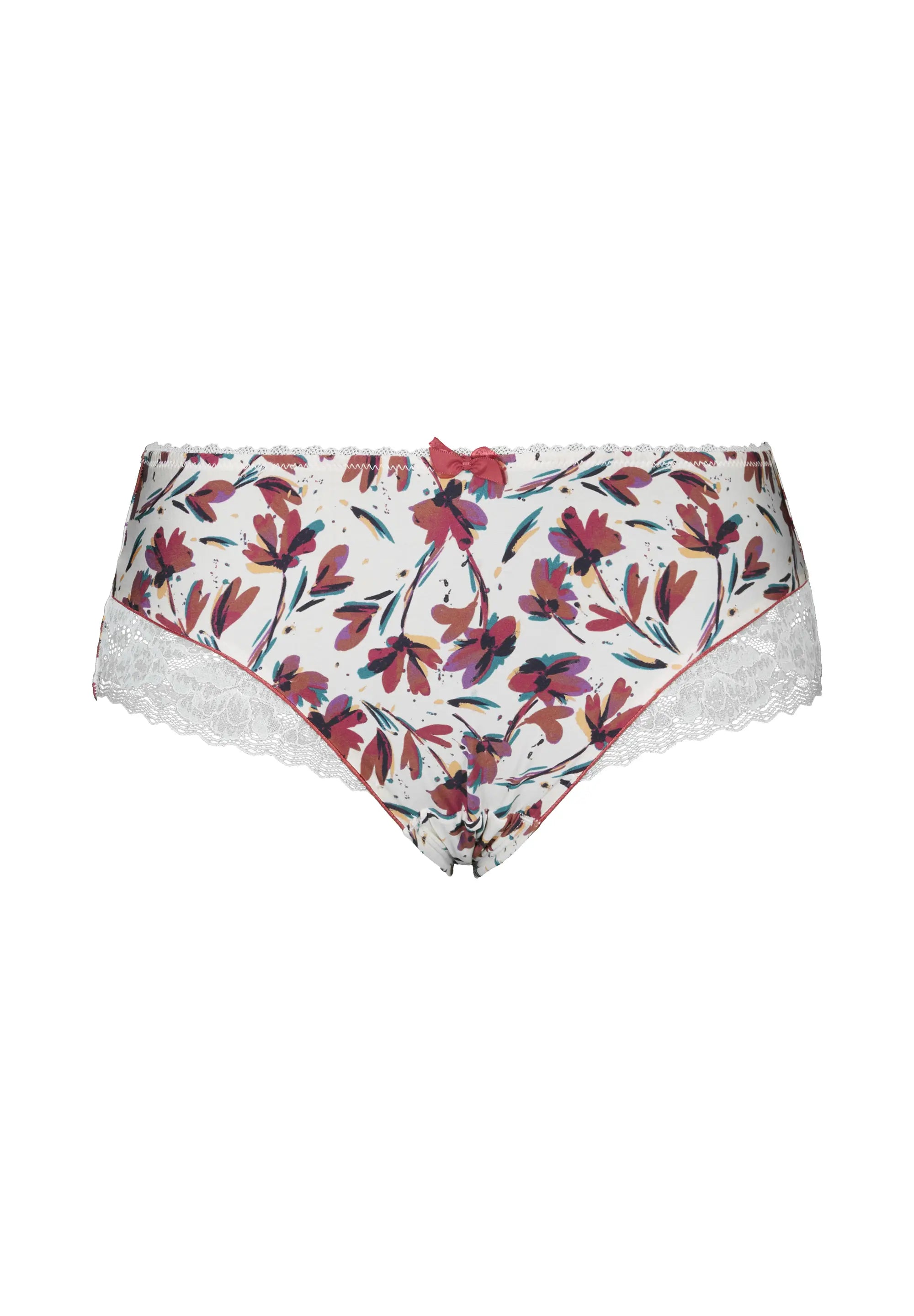 Shorty P��rpura Impreso Flores Pastel