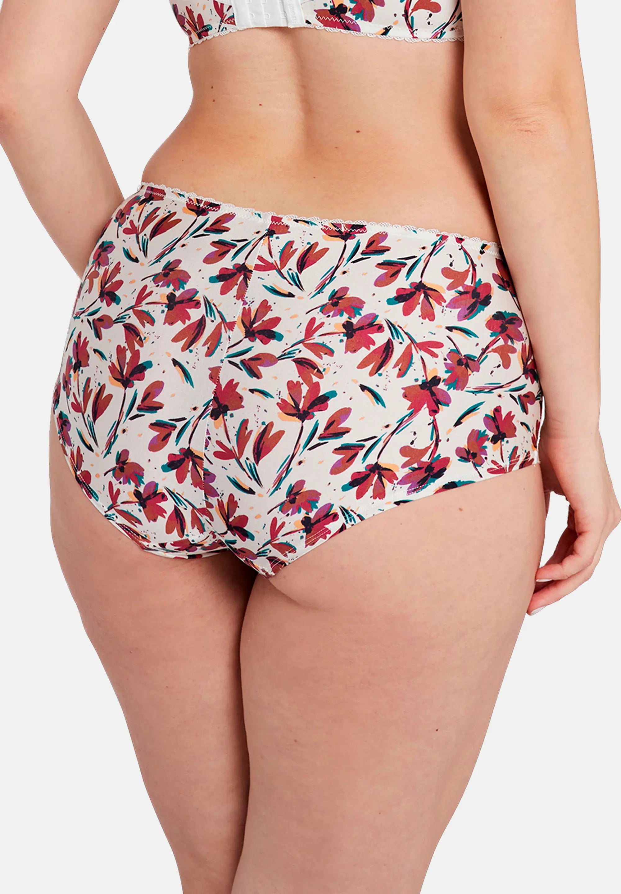 Shorty P��rpura Impreso Flores Pastel