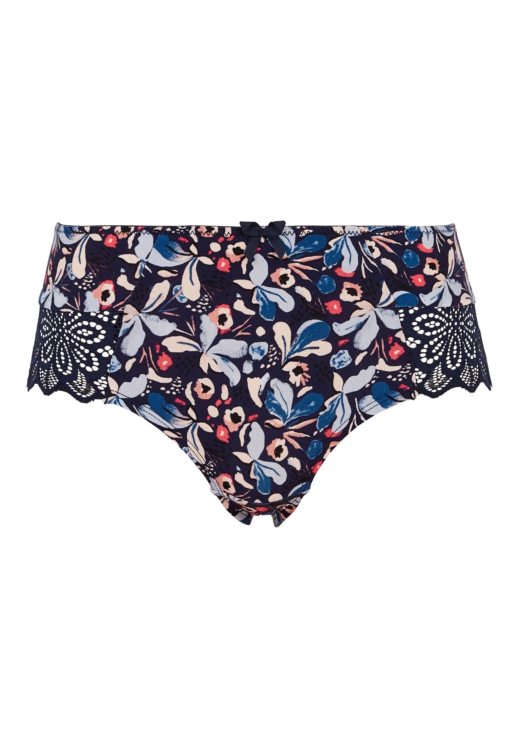 Flora Shorty bloemenprint blauw en lichtroze