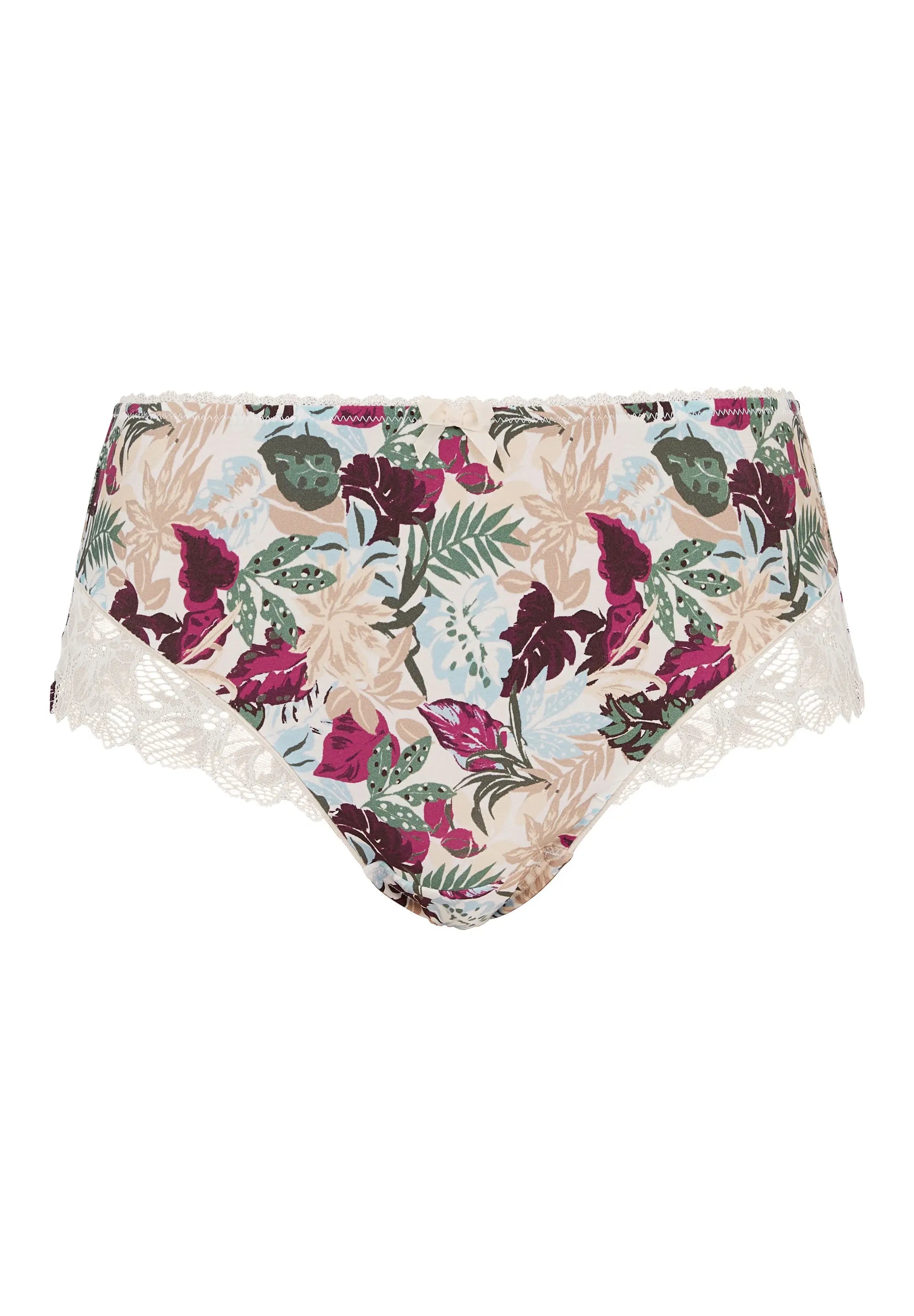 Shorty Mathilde Floral Print Vegetal Jungle Ivory