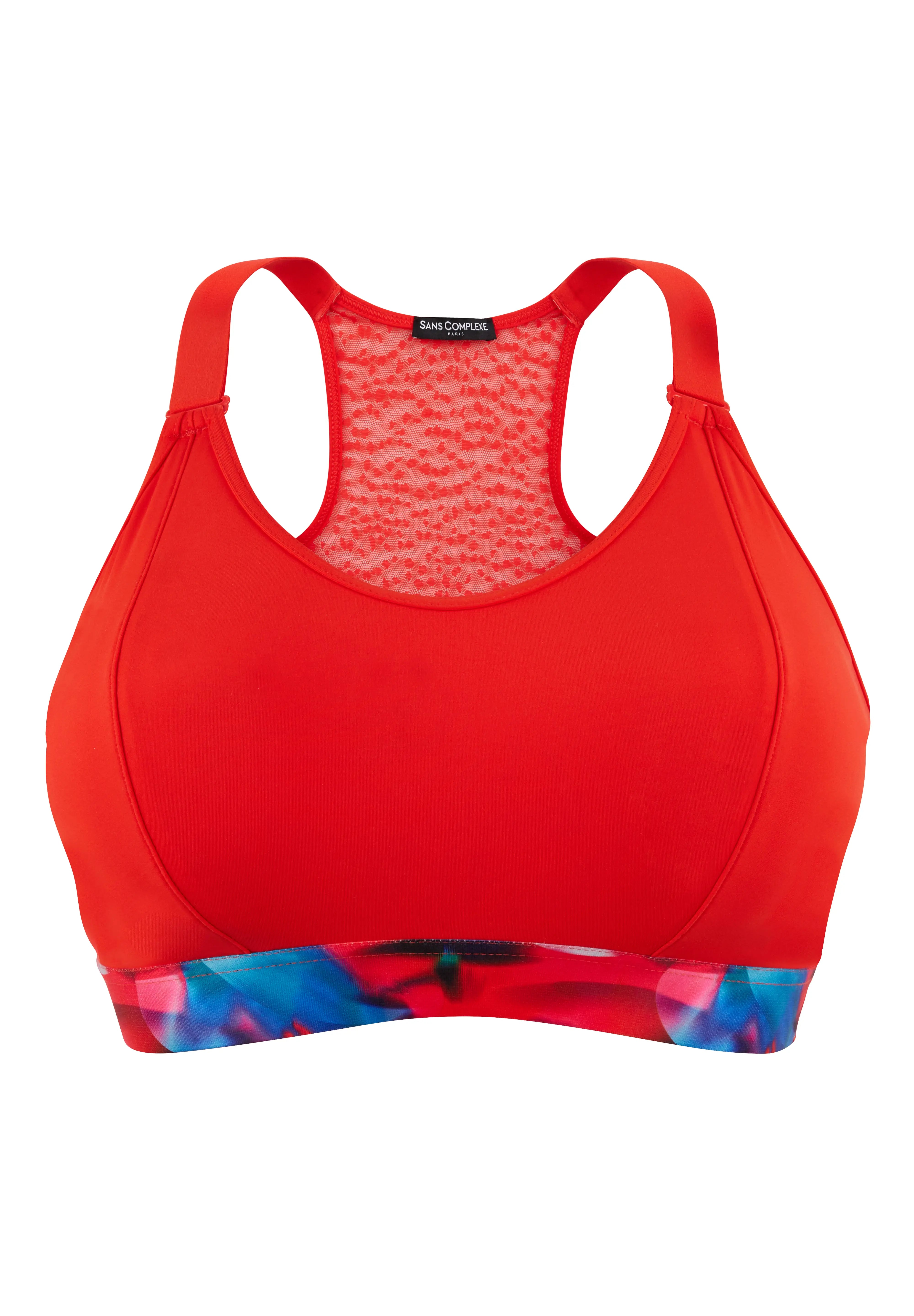 Wireless sports bra Bra Kalidiatou N. Red & Printed