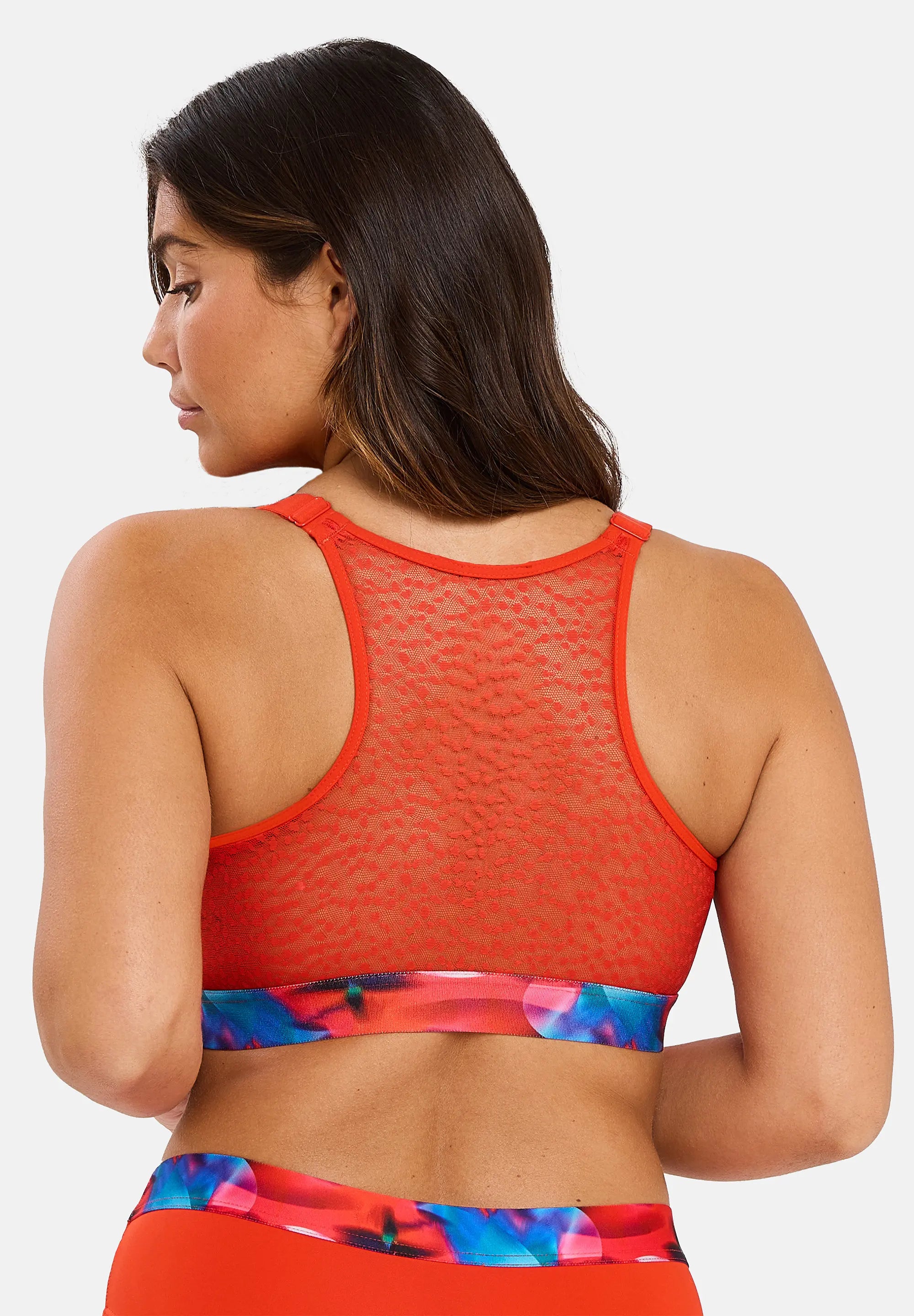 Brassière de sport Kalidiatou N. Rouge & Imprimé