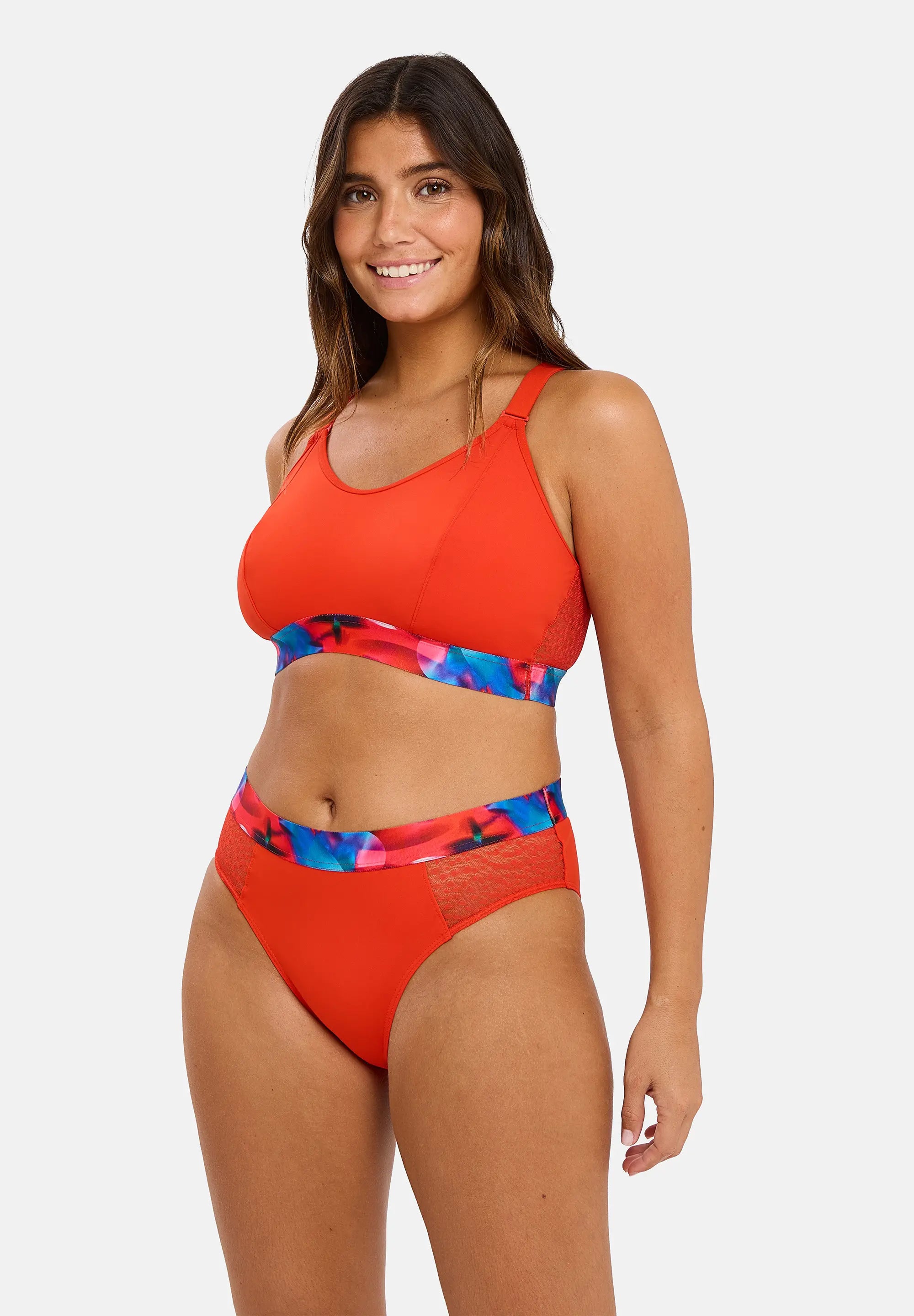 Brassière de sport Kalidiatou N. Rouge & Imprimé