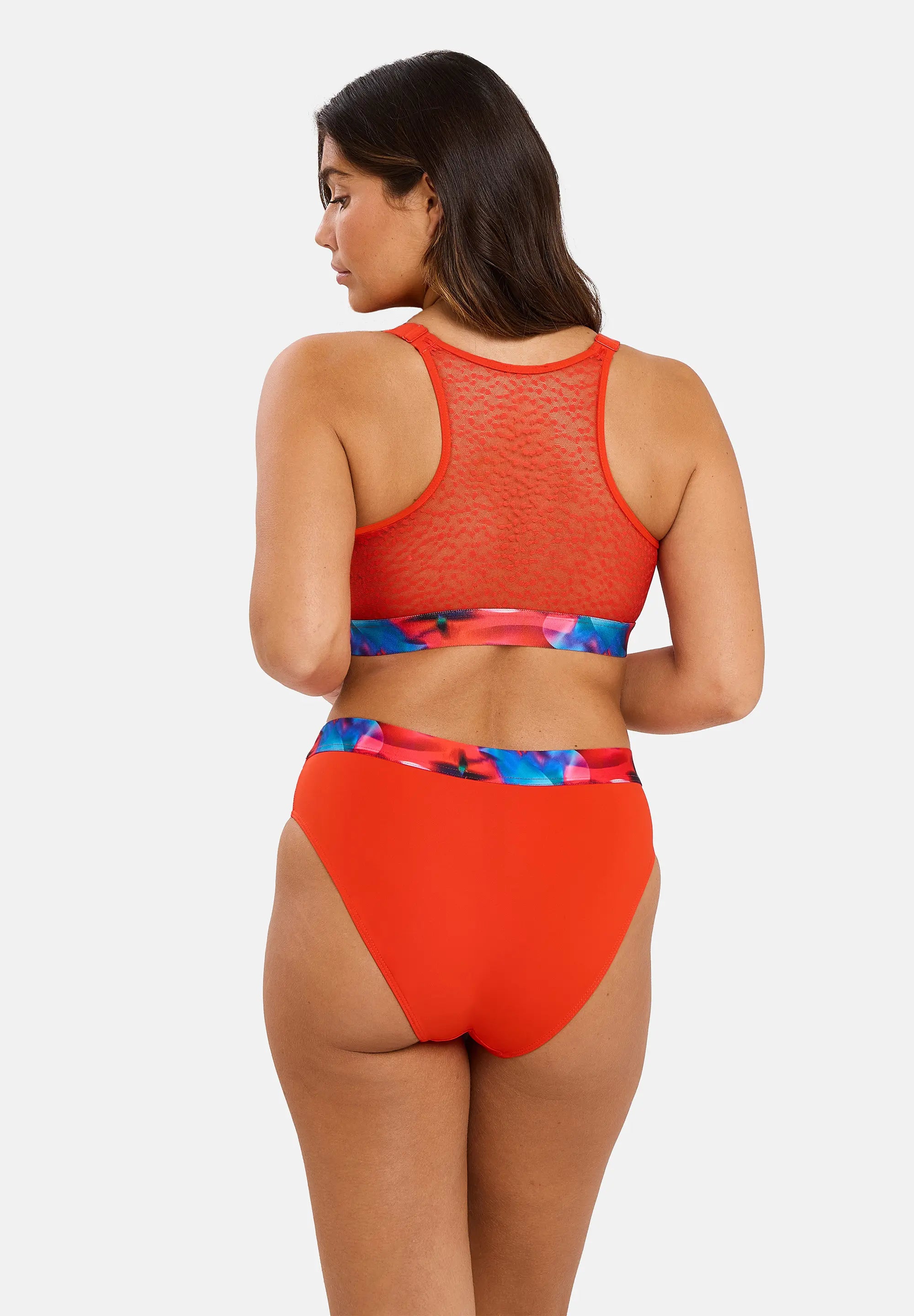 Brassière de sport Kalidiatou N. Rouge & Imprimé