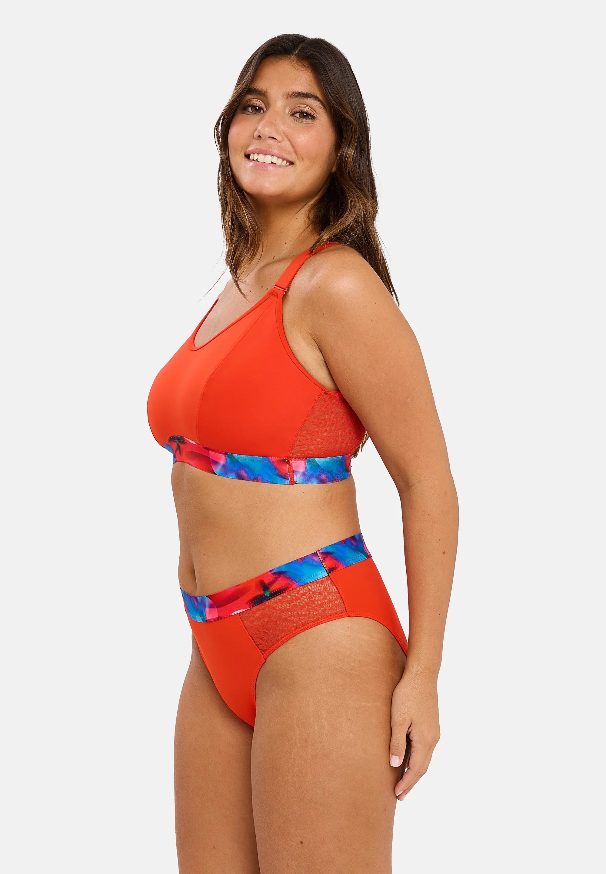 Brassière de sport Kalidiatou N. Rouge & Imprimé