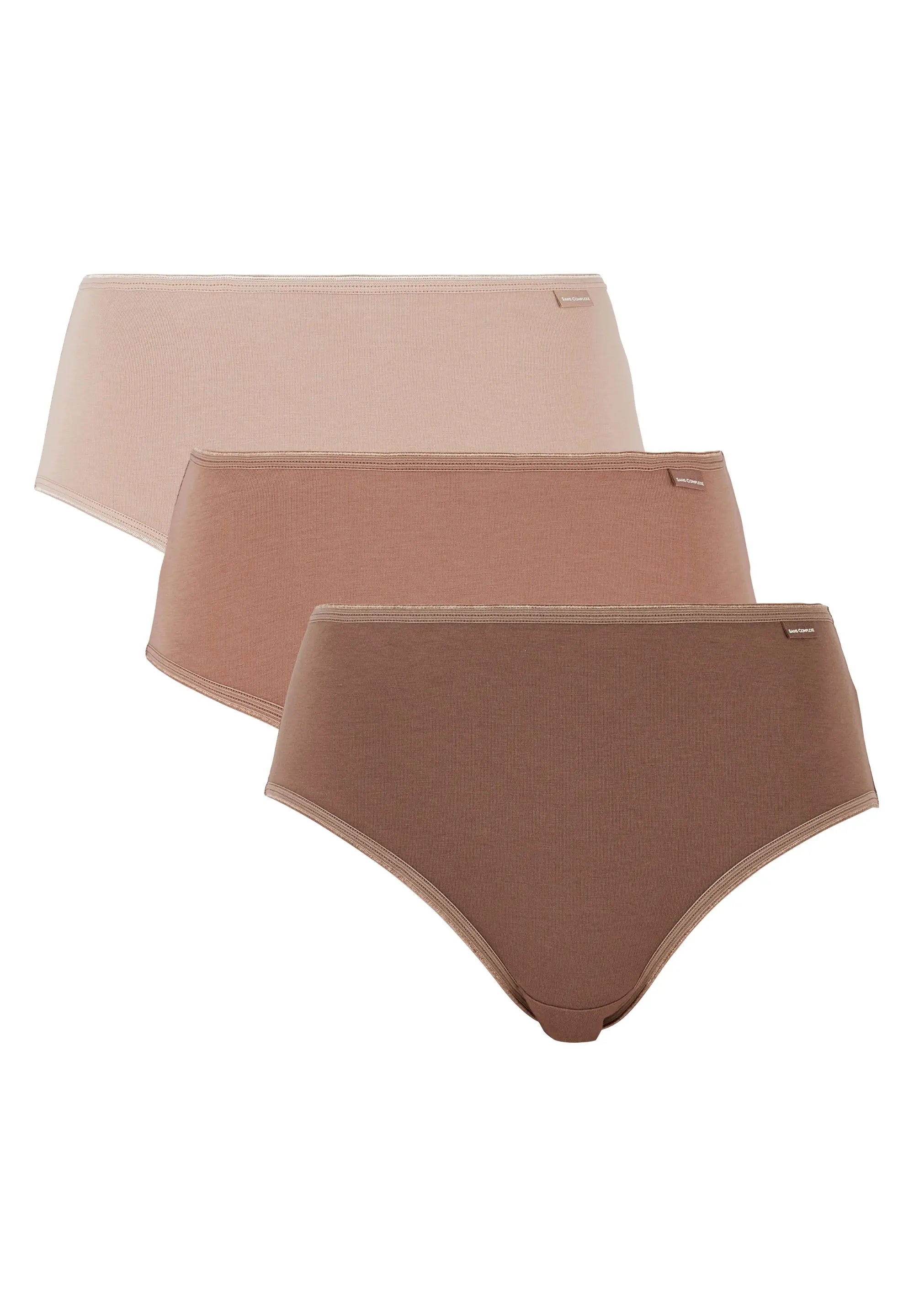 Set van 3 - Simplement Coton Slips bruin+mokka+blush beige