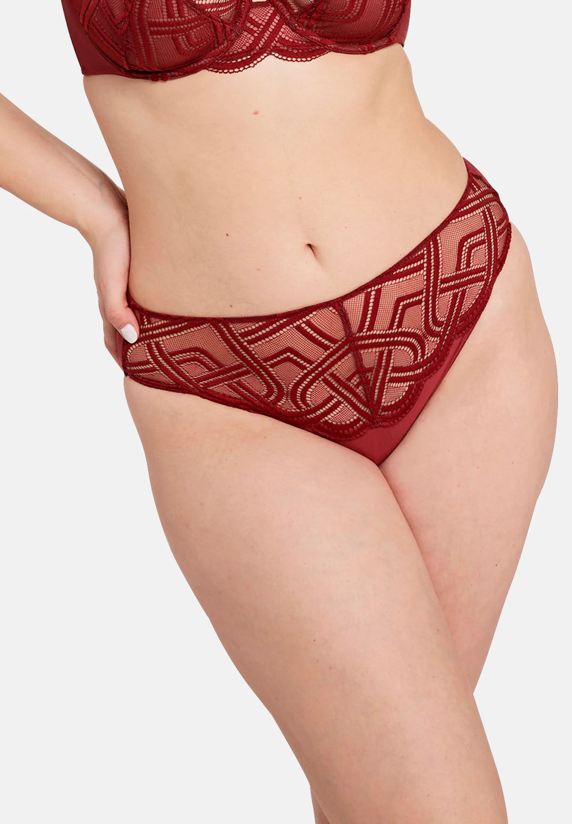 Elise Briefs Cabernet Red