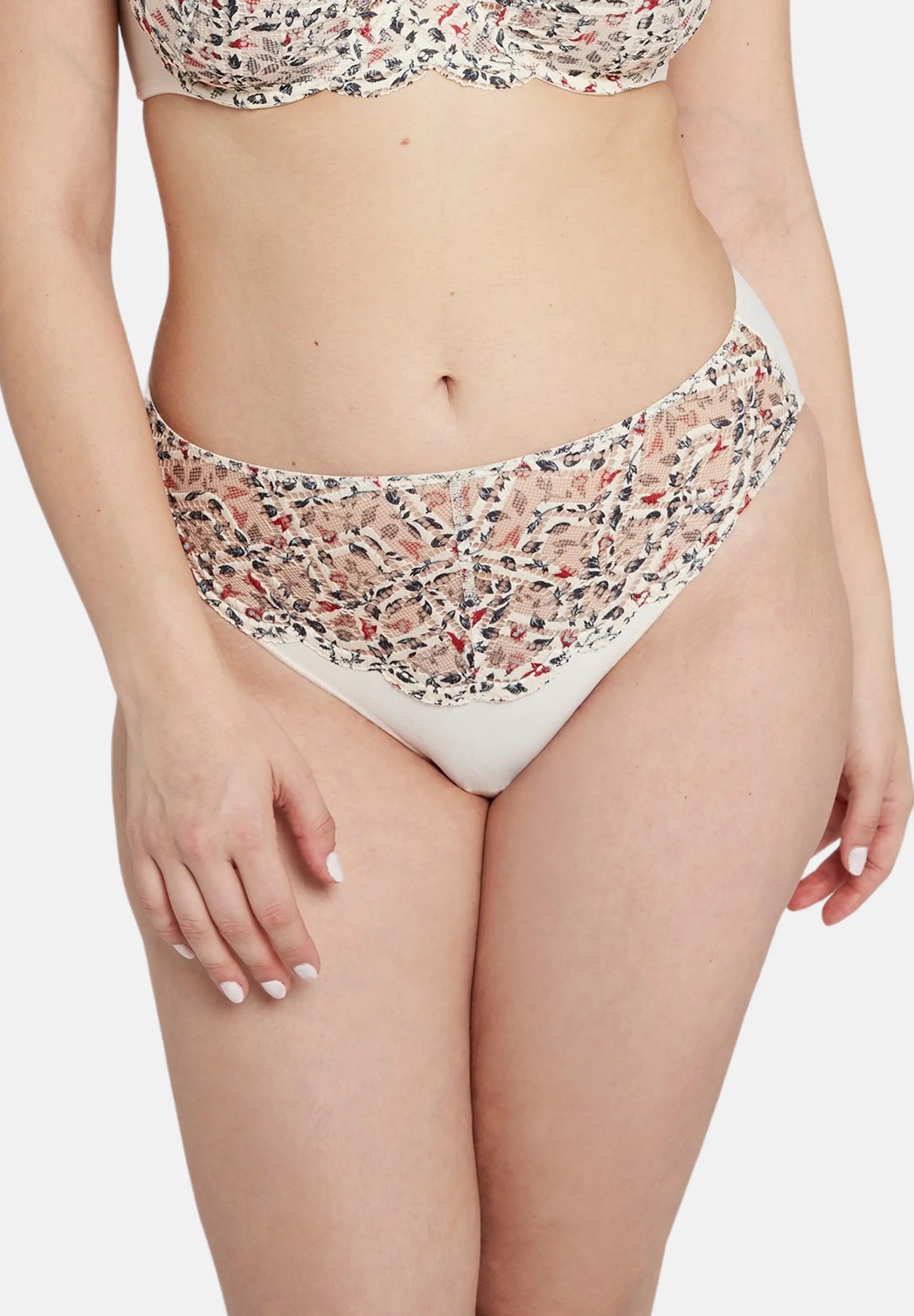 Briefs Elise Fantaisy Liberty Print Ivory And Cabernet