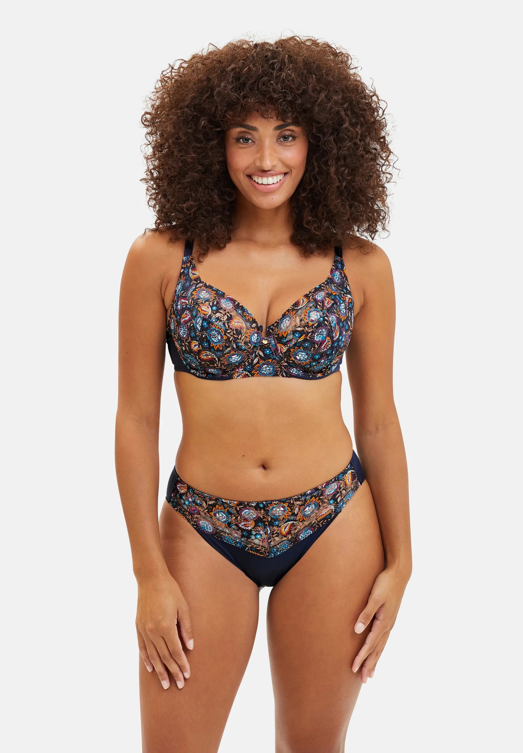 Slip Suzie Fantaisie Imprimé Floral Gipsy Bleu Marine