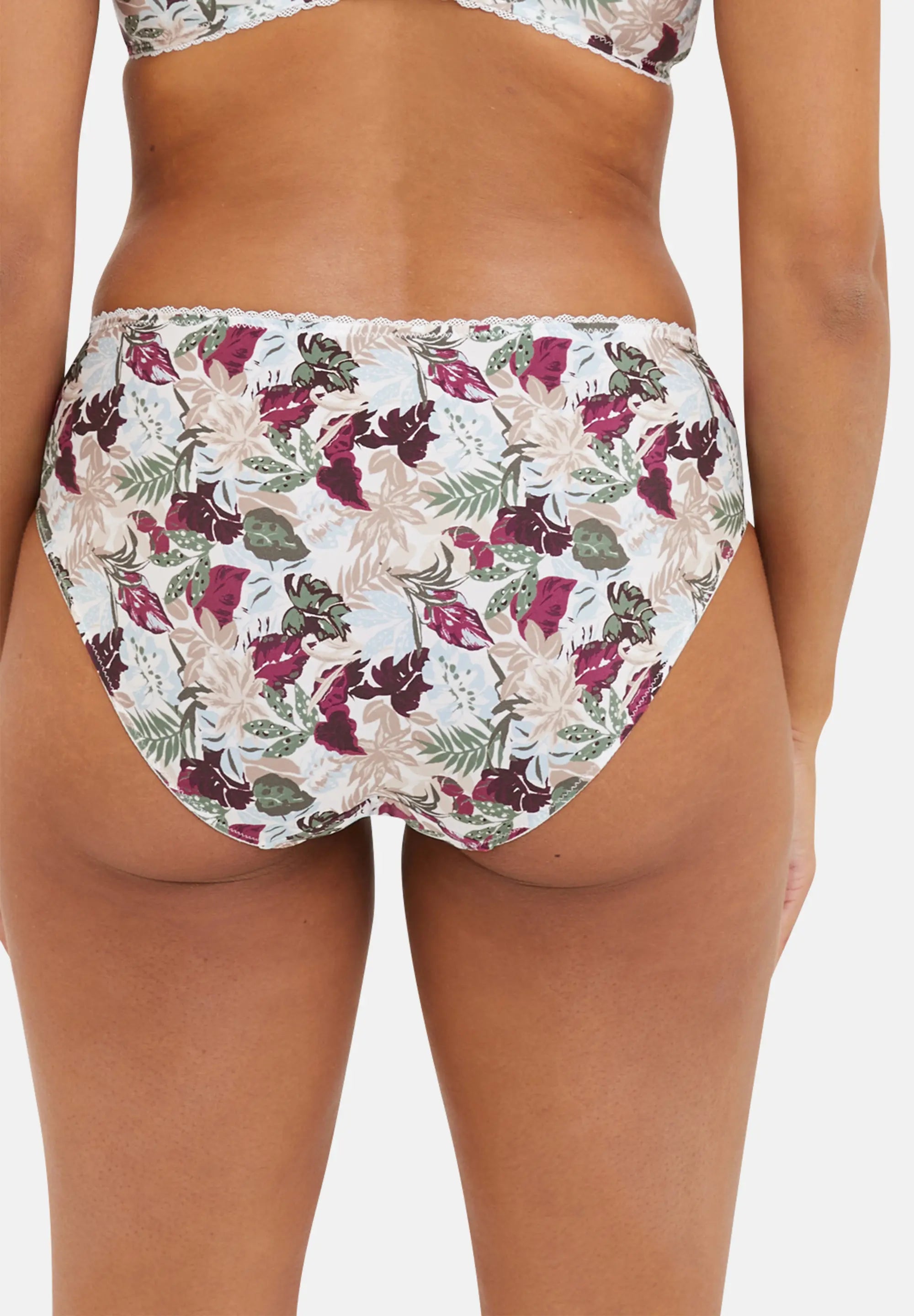 Mathilde Slip Ivoor Jungle Plantenprint