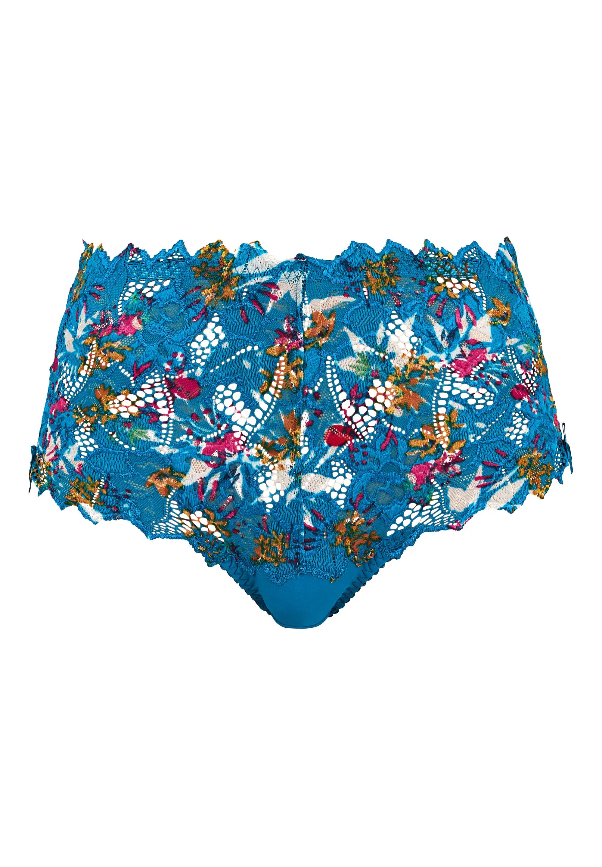 Medium Briefs Arum Mosaïc Floral Print Blue Mykonos