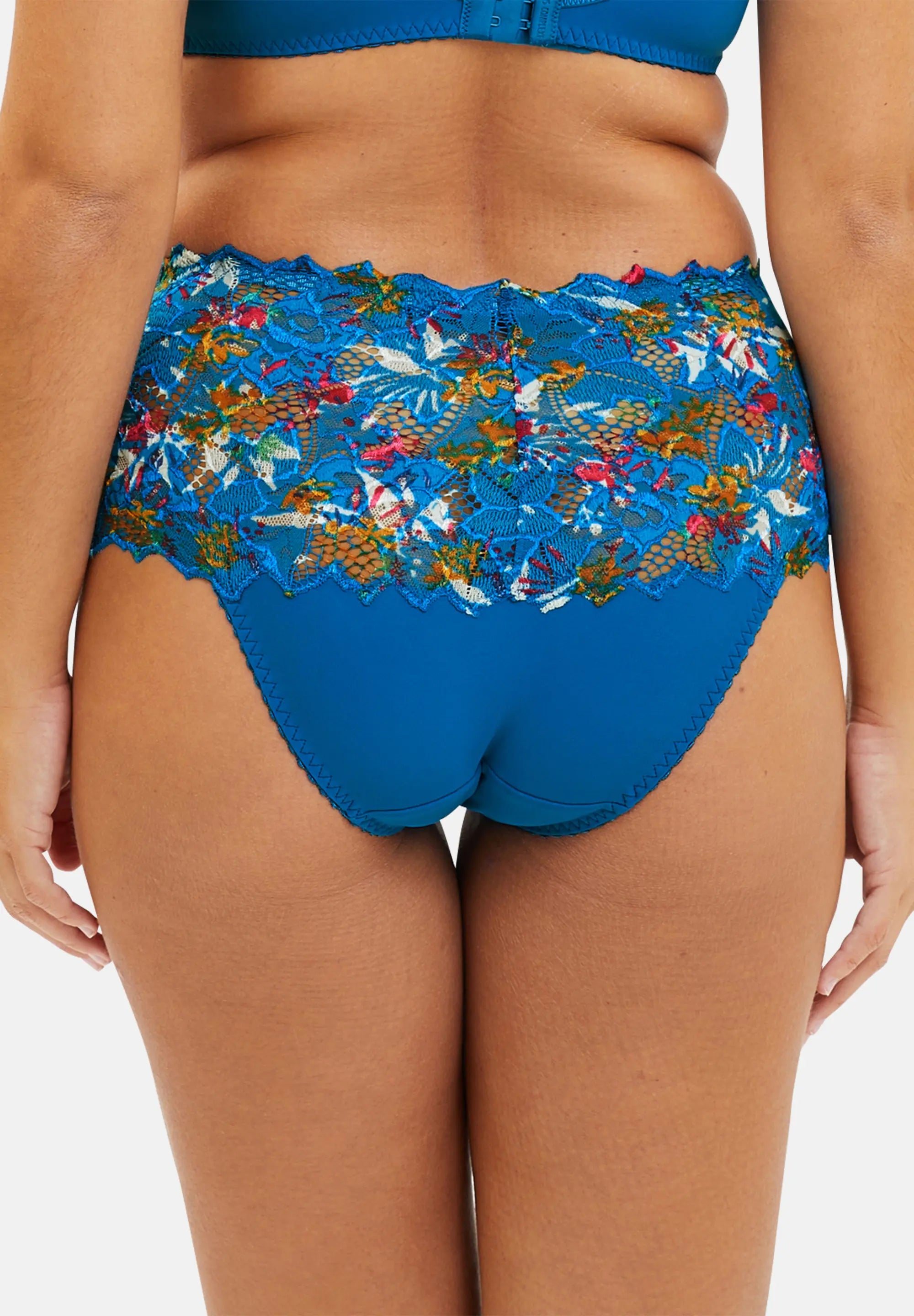 Culote Arum Mosaïc Impreso Flores Azul Mykonos