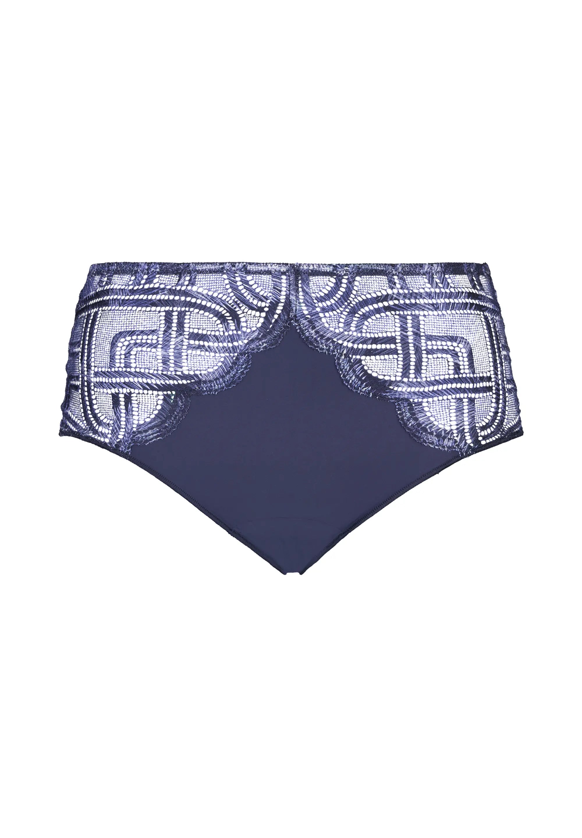 Elise Fantaisy Palm Print Panties Navy Blue