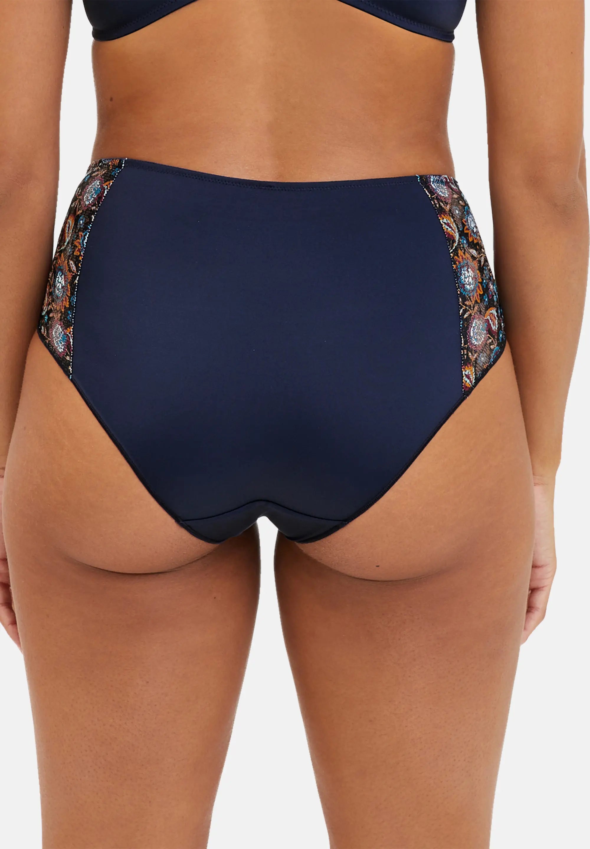 Slip blu navy Gipsy con stampa floreale fantasia Suzie