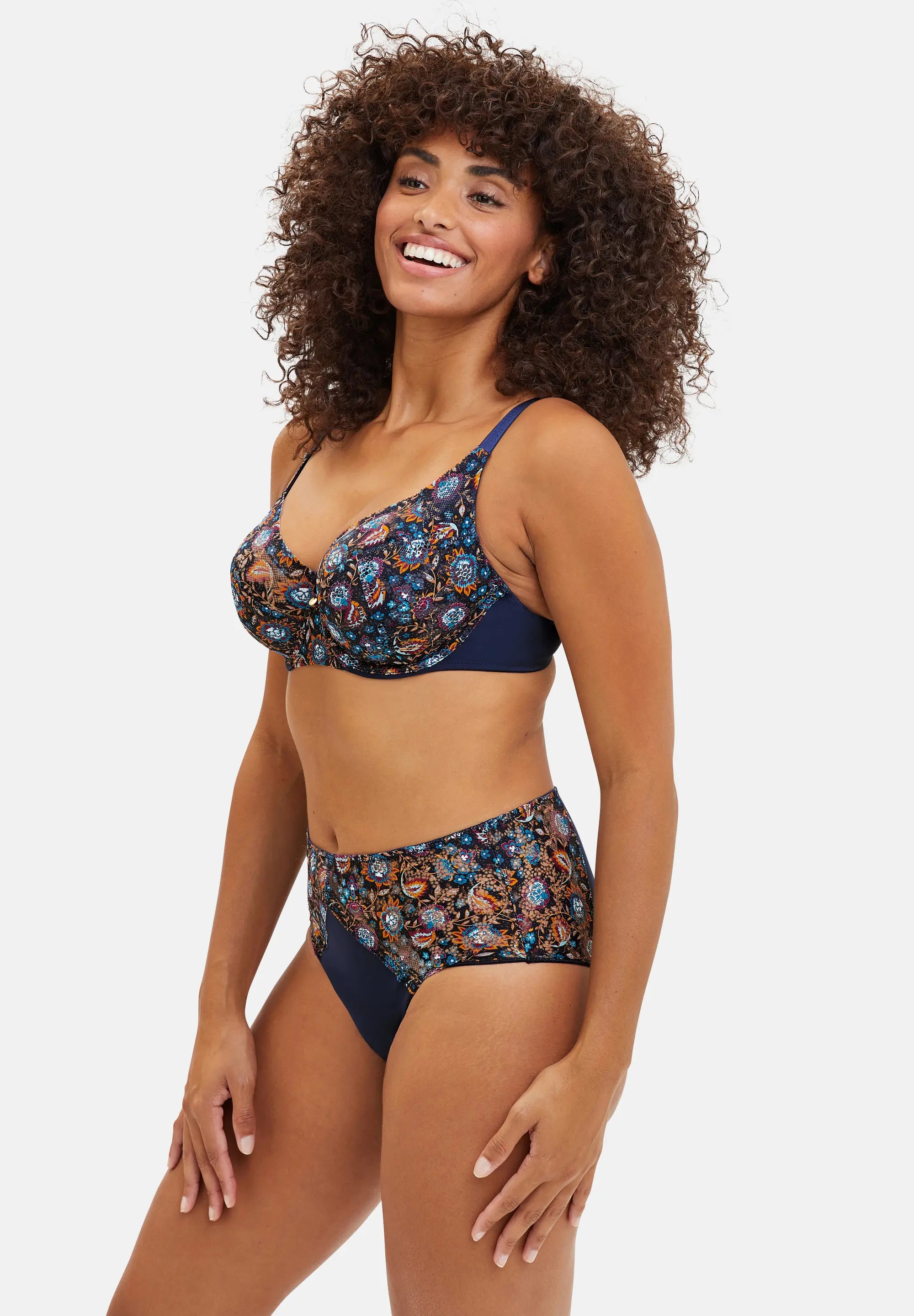 Culotte Suzie Fantaisie Imprimé Floral Gipsy Bleu Marine