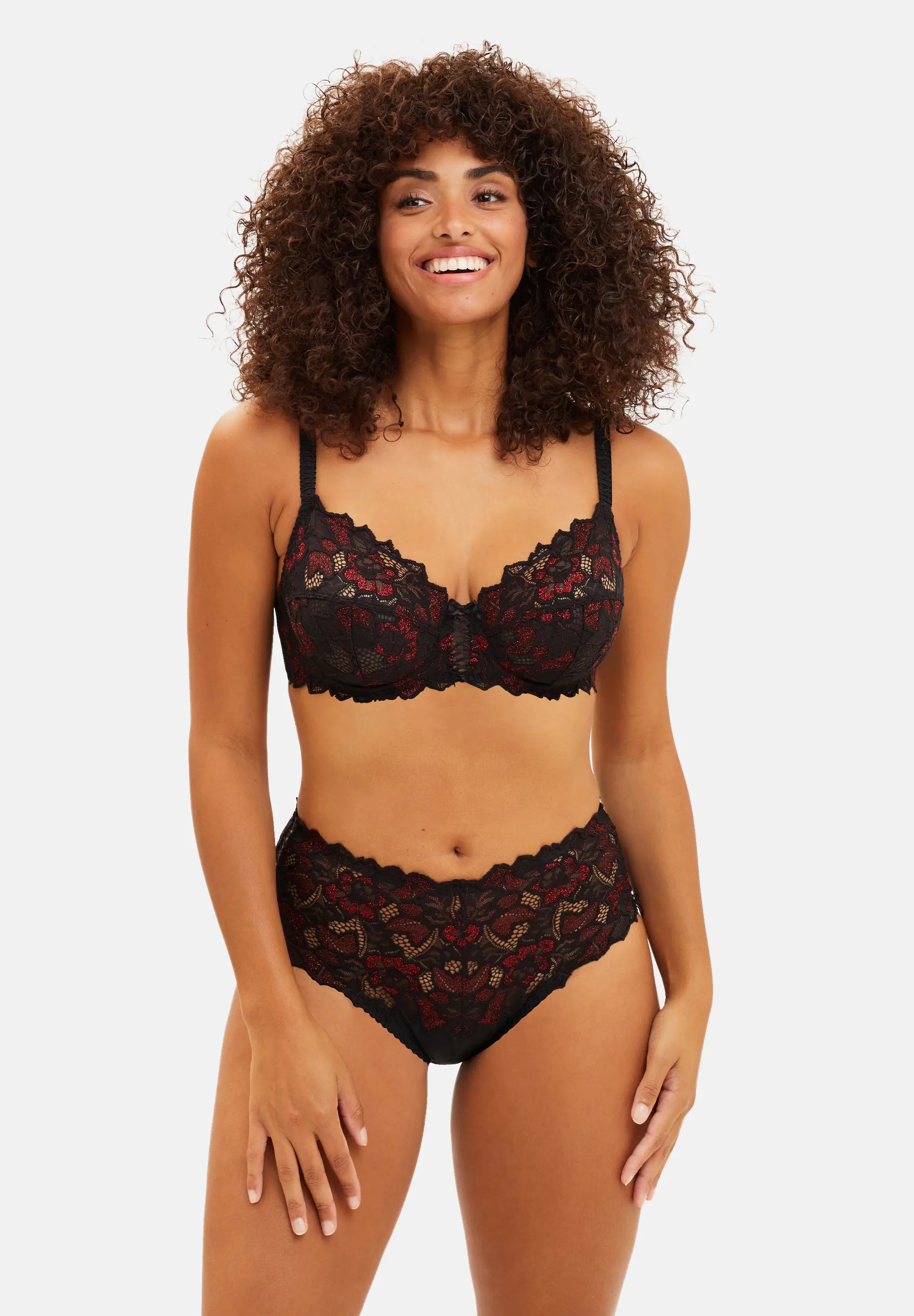 Culotte Arum Glitter Noir & Rouge Pailleté