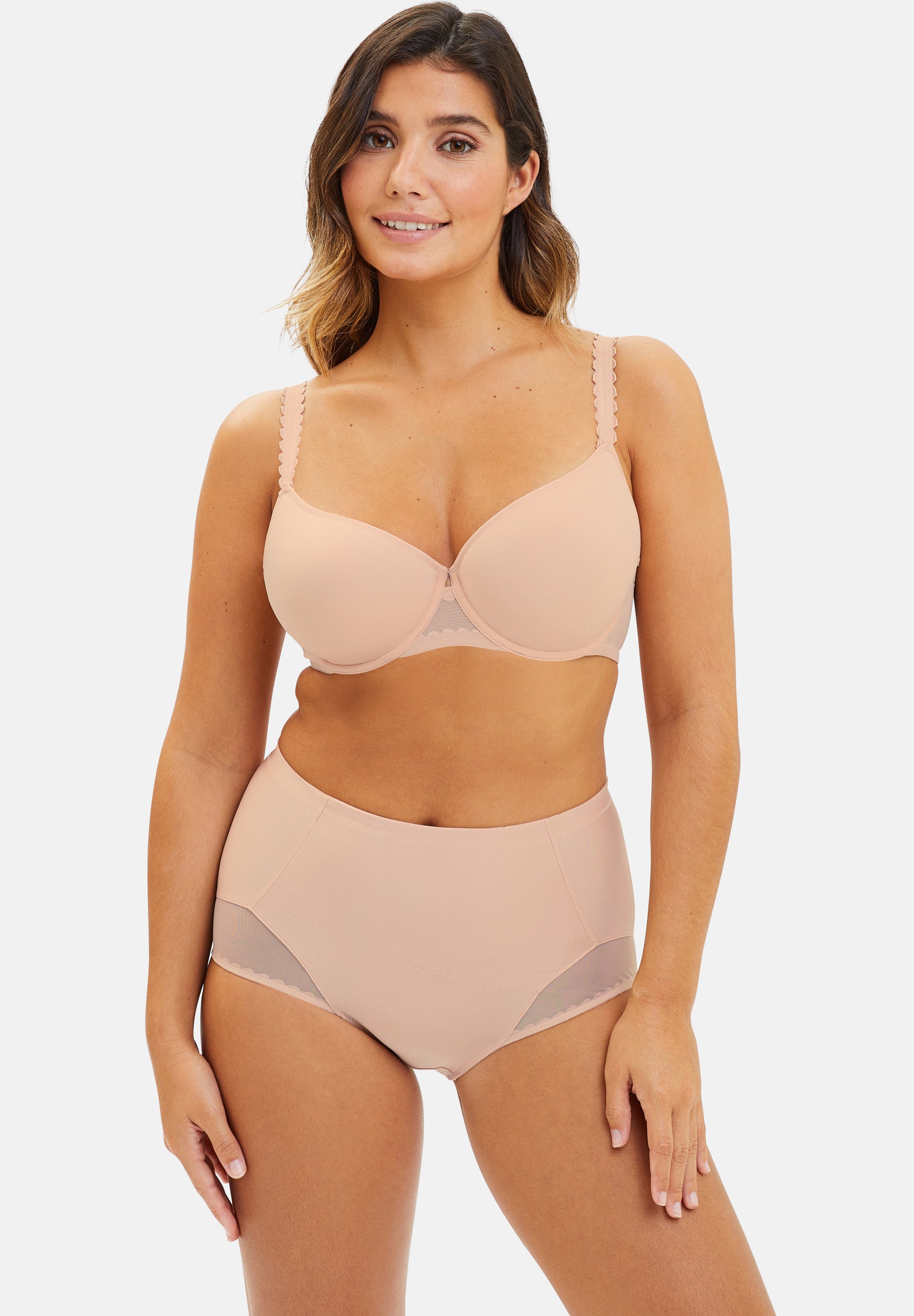 Roxanne high waisted Briefs Blush Beige