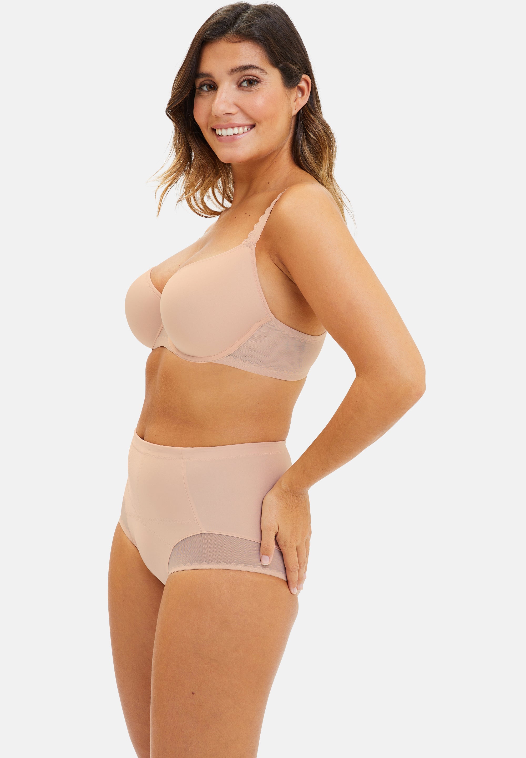 Roxanne high waisted Briefs Blush Beige