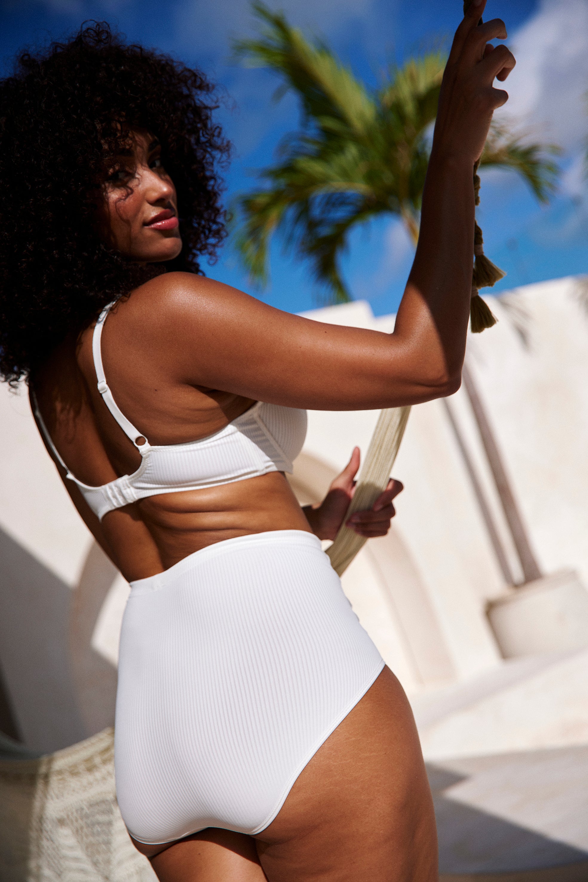 Culotte taille haute Ariane Essential Ivoire Lingerie Grande Taille