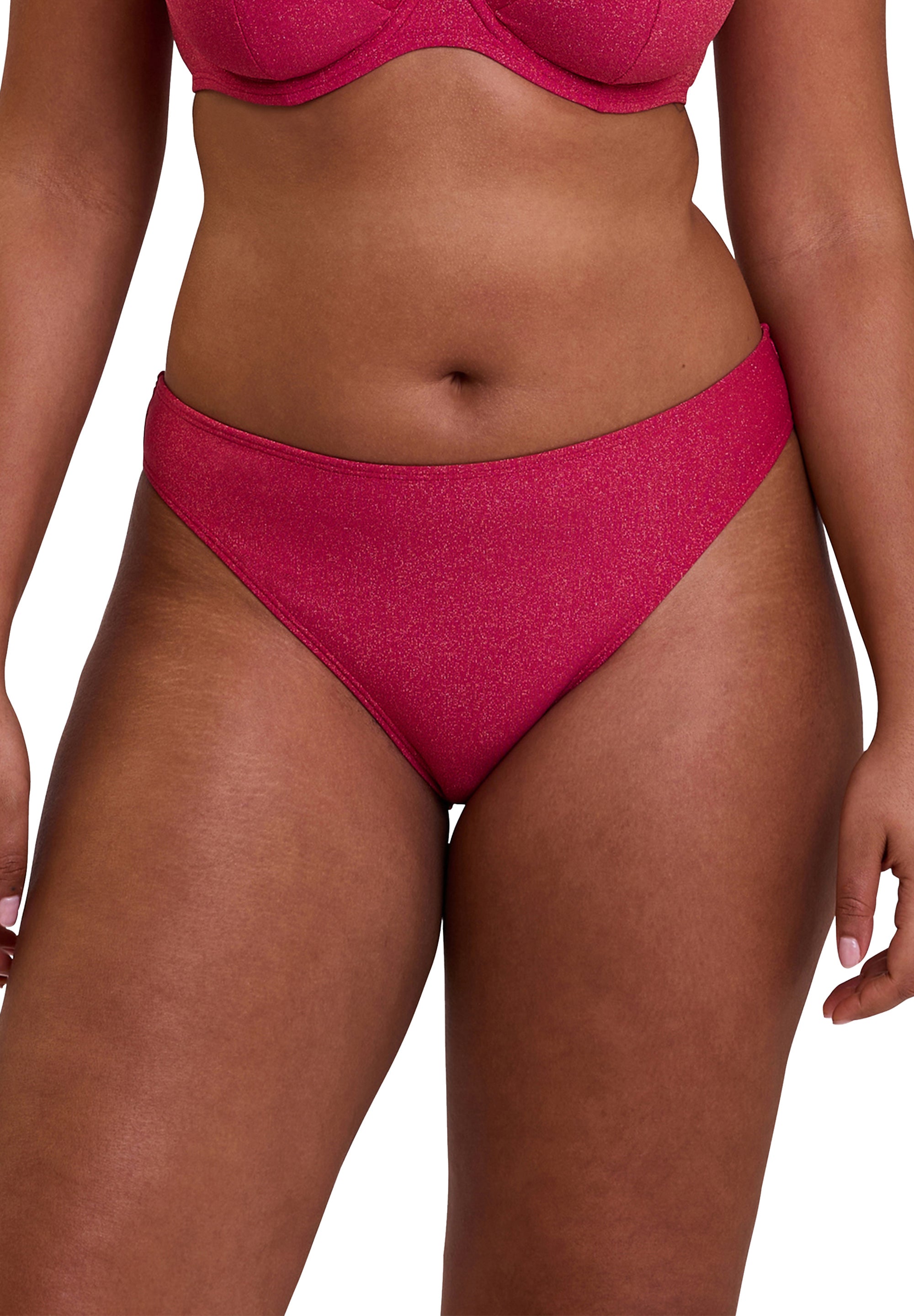 High-cut swim Briefs Reflet Cerise