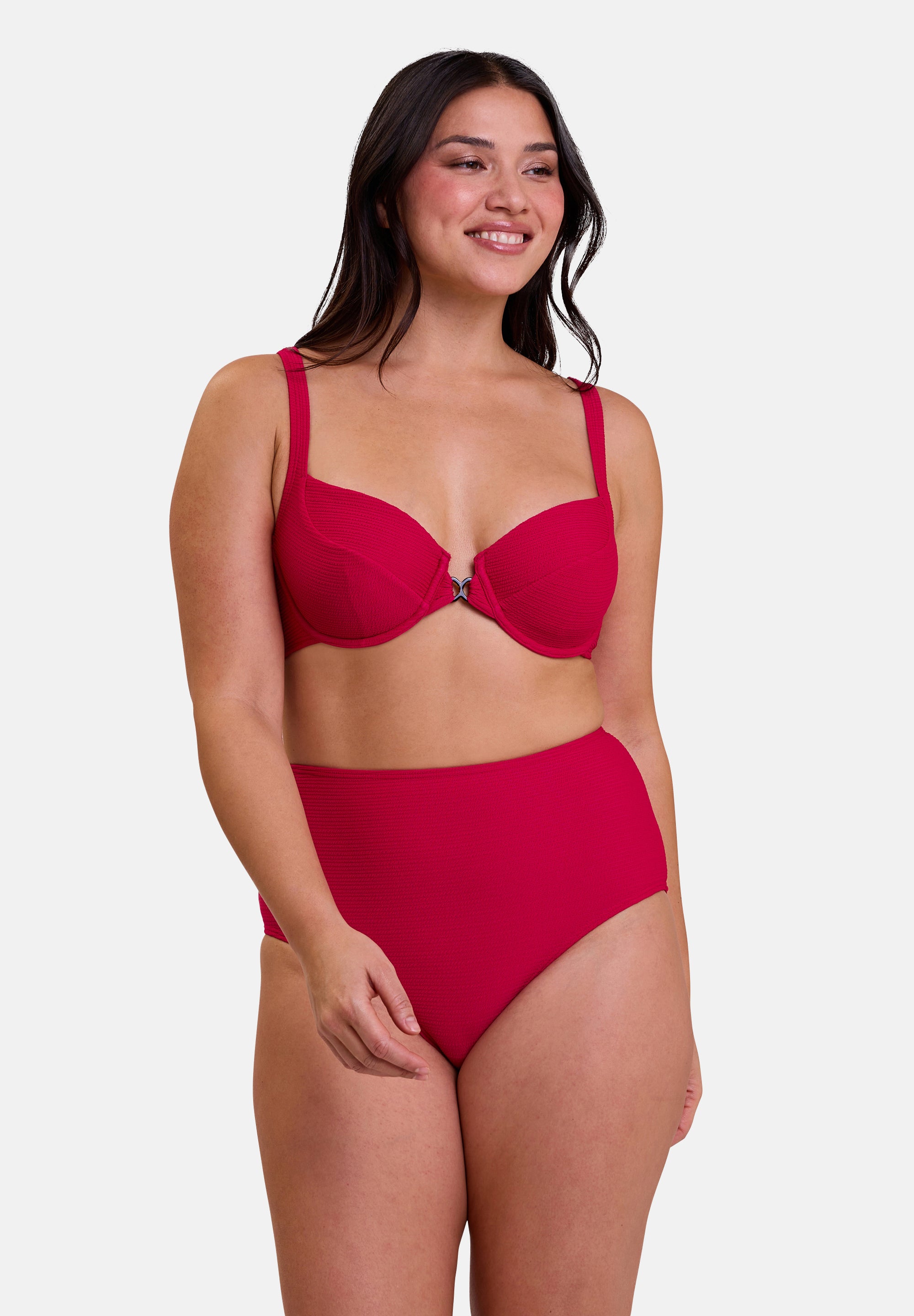 Culote de Baño de tallo alto Glamourous Textured Cerise