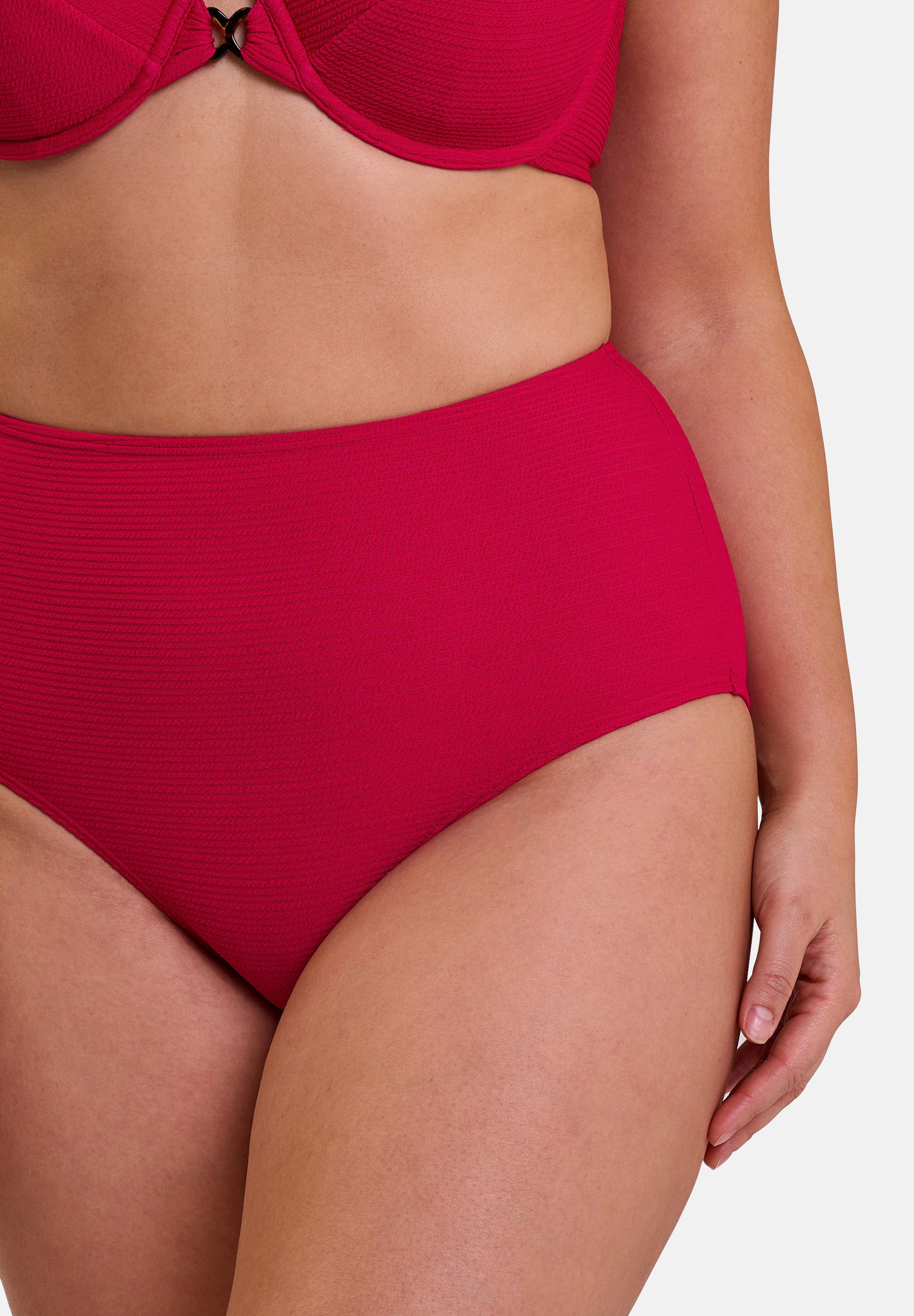 Culote de Baño de tallo alto Glamourous Textured Cerise