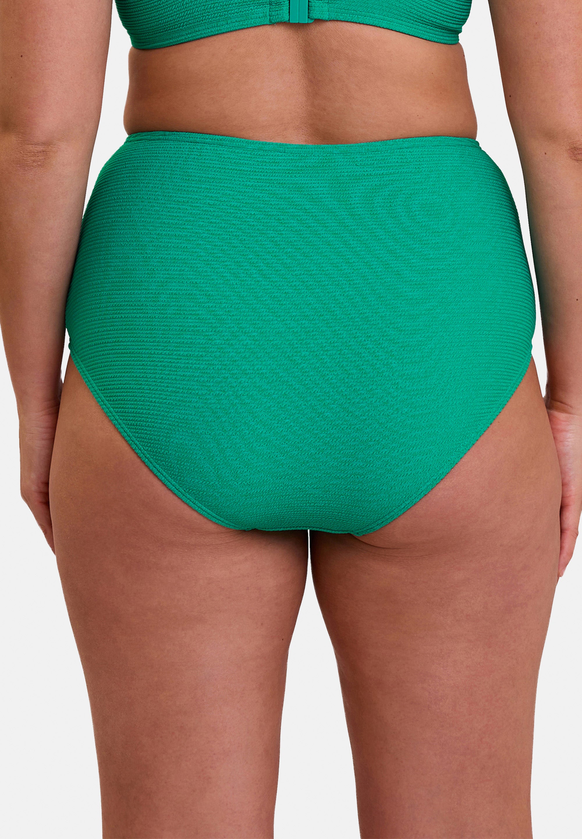 Slip da bagno a vita alta Glamorous Textured Tropical Green