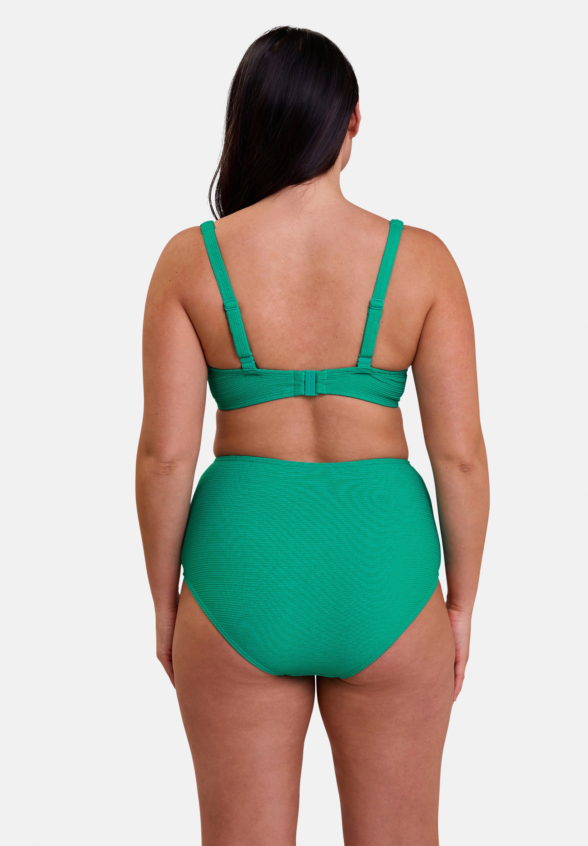 Zwembroekje met hoge taille Glamorous Textured Tropical Green