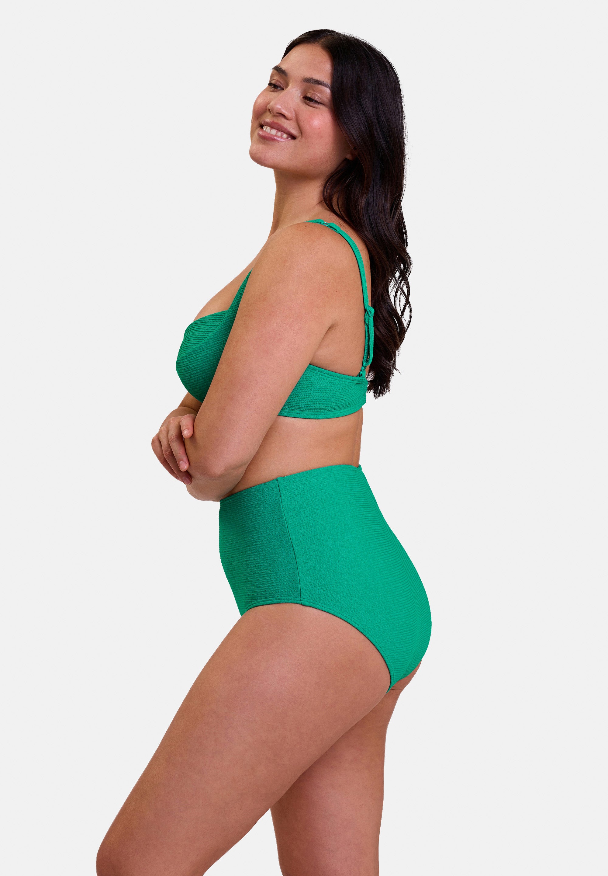 Culote de Baño de tallo alto Glamourous Textured Verde Tropical