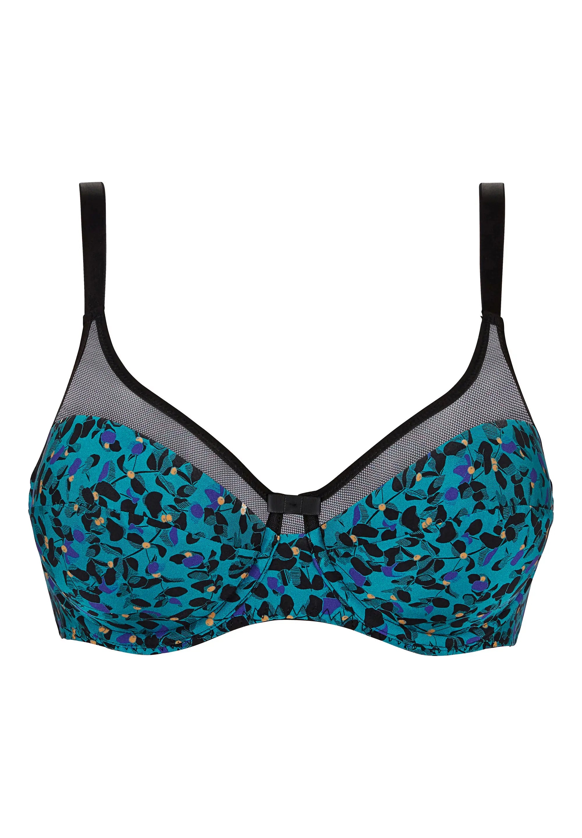 Reggiseno a coppa intera con stampa floreale Complice Blu smeraldo