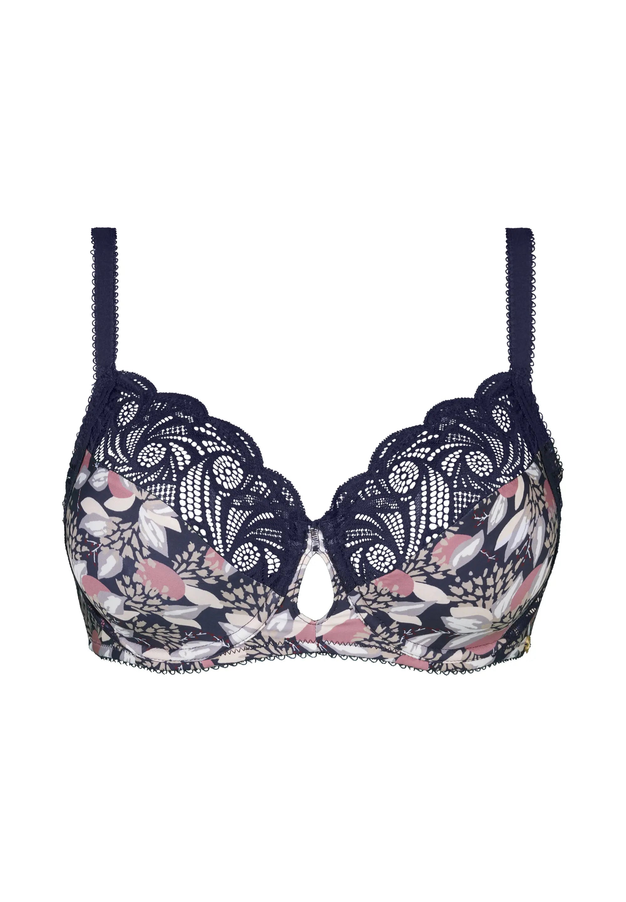 Full Cup Bra Ariane Fantaisy Navy Blue Print