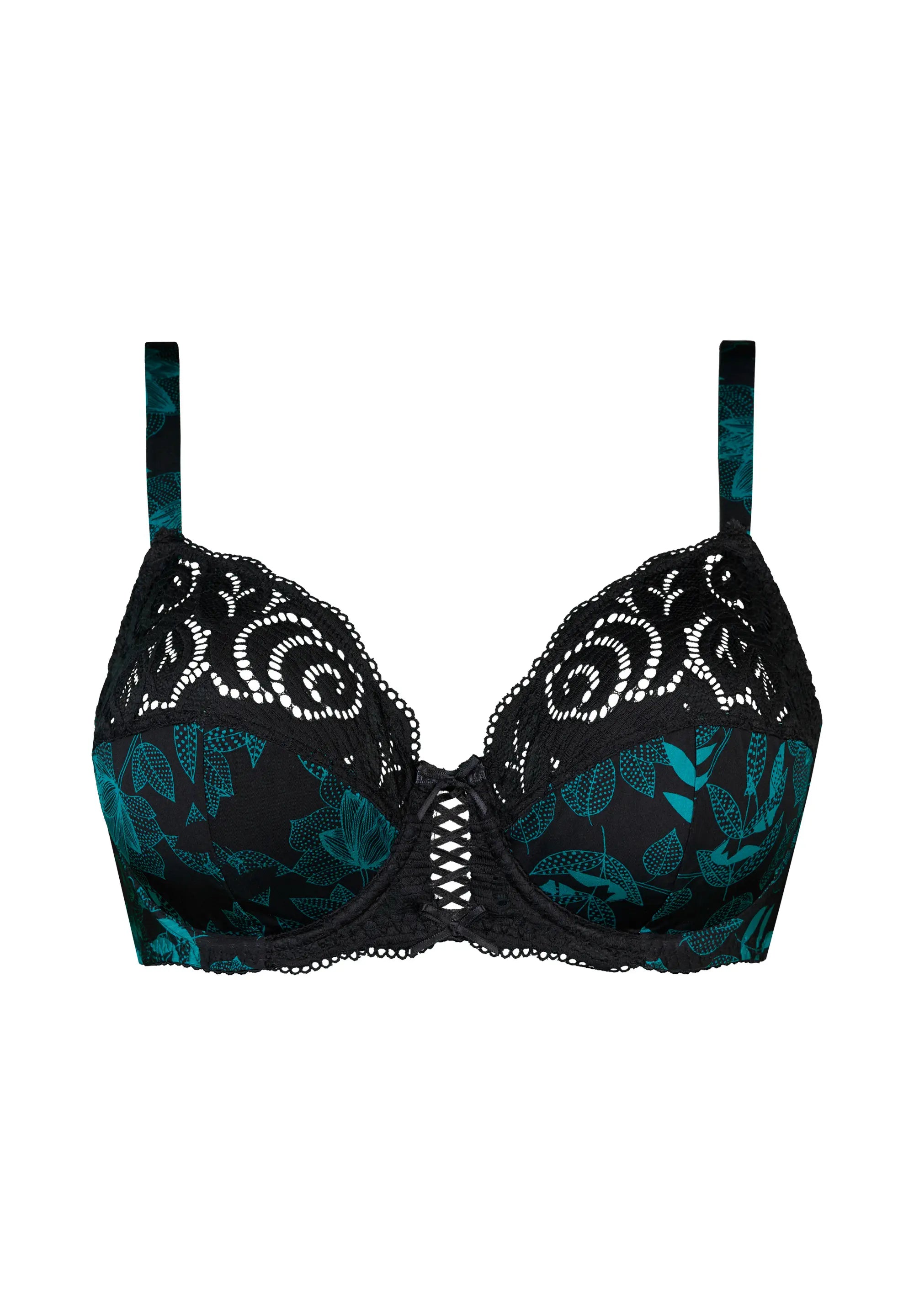 Améie Print Full Cup Bra Aventurine Green Foliage Print