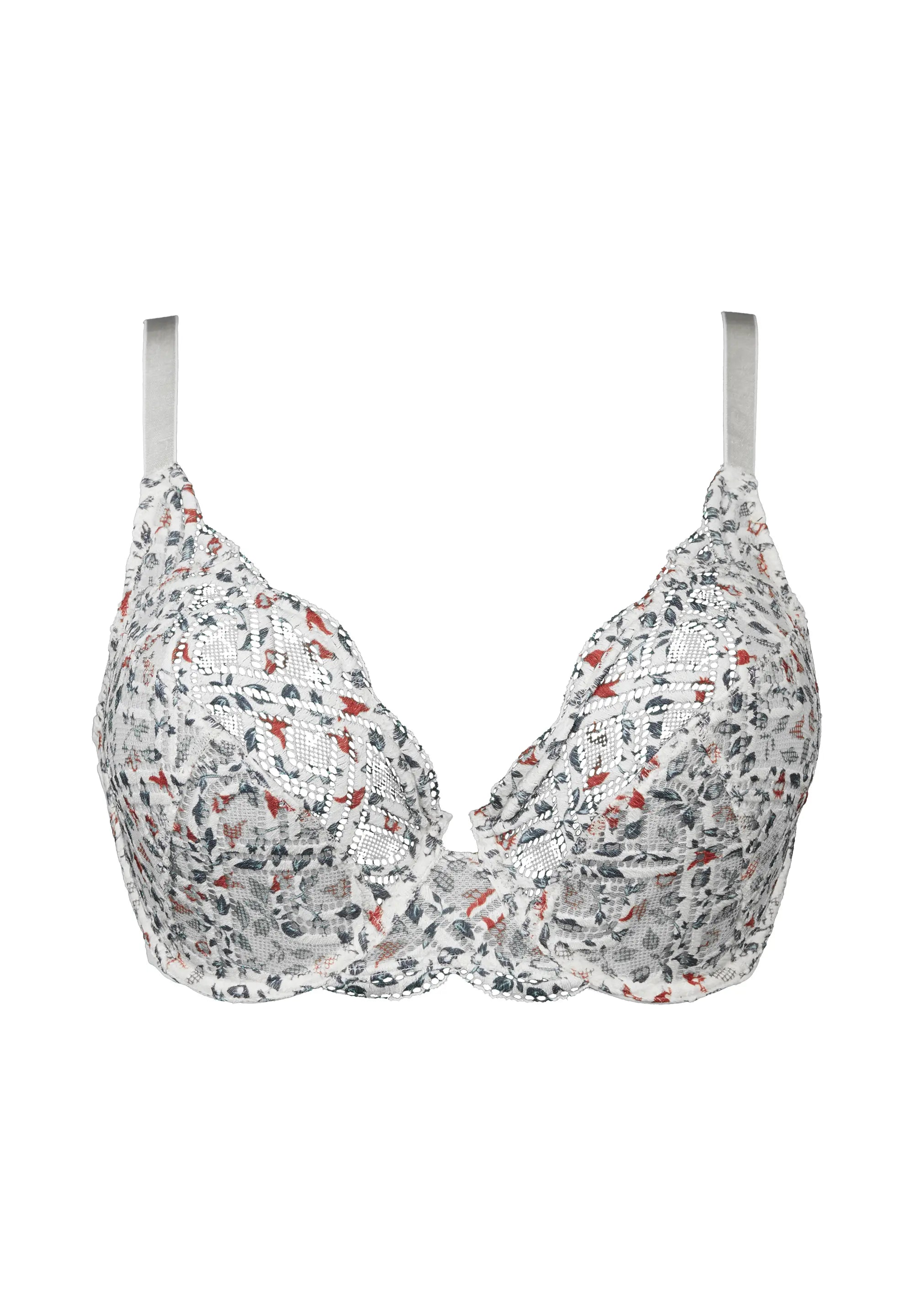 Full Cup Bra Elise Fantaisy Liberty Print Ivory And Cabernet