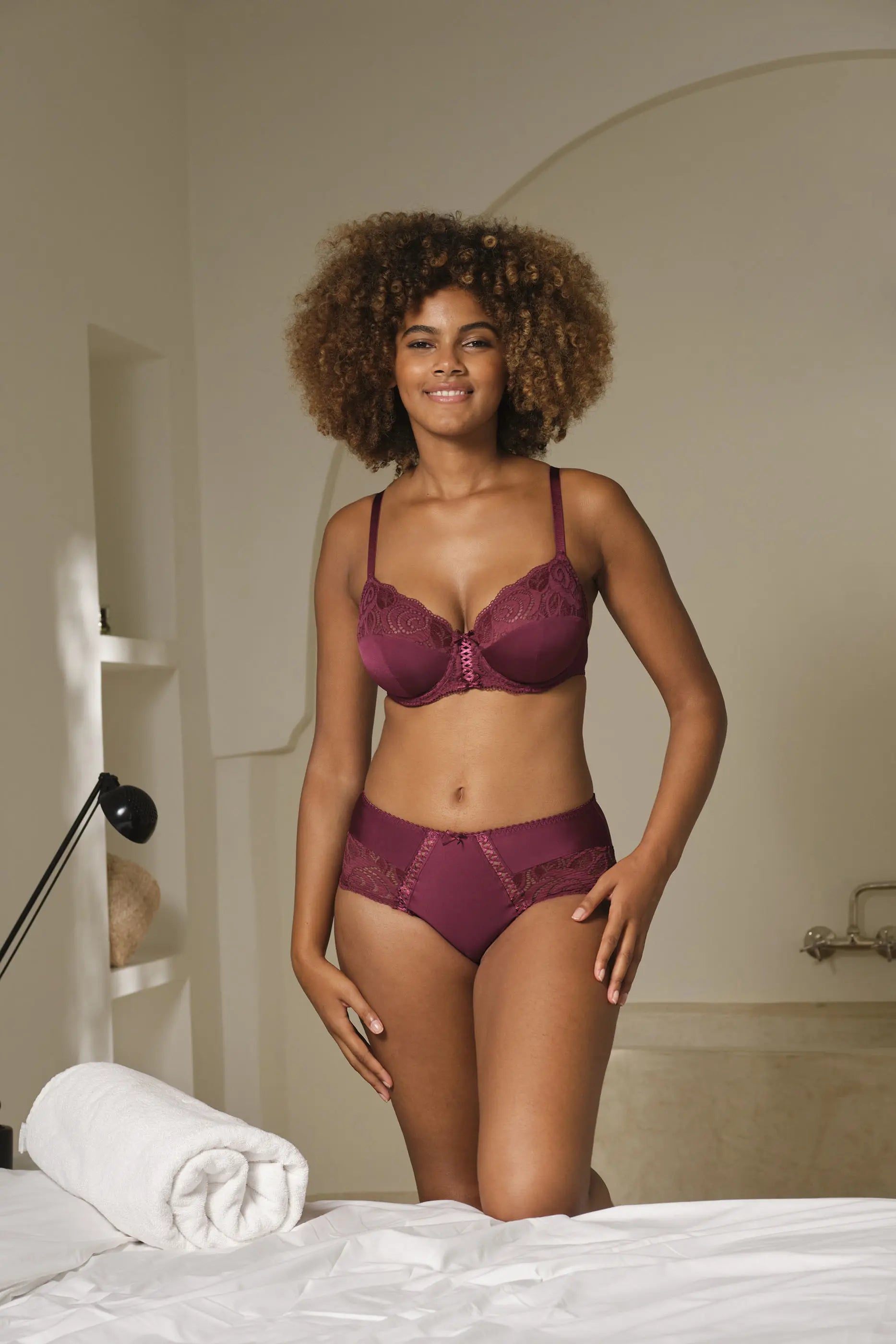 Reggiseno Amélie coppa intera Rosso Rododendro