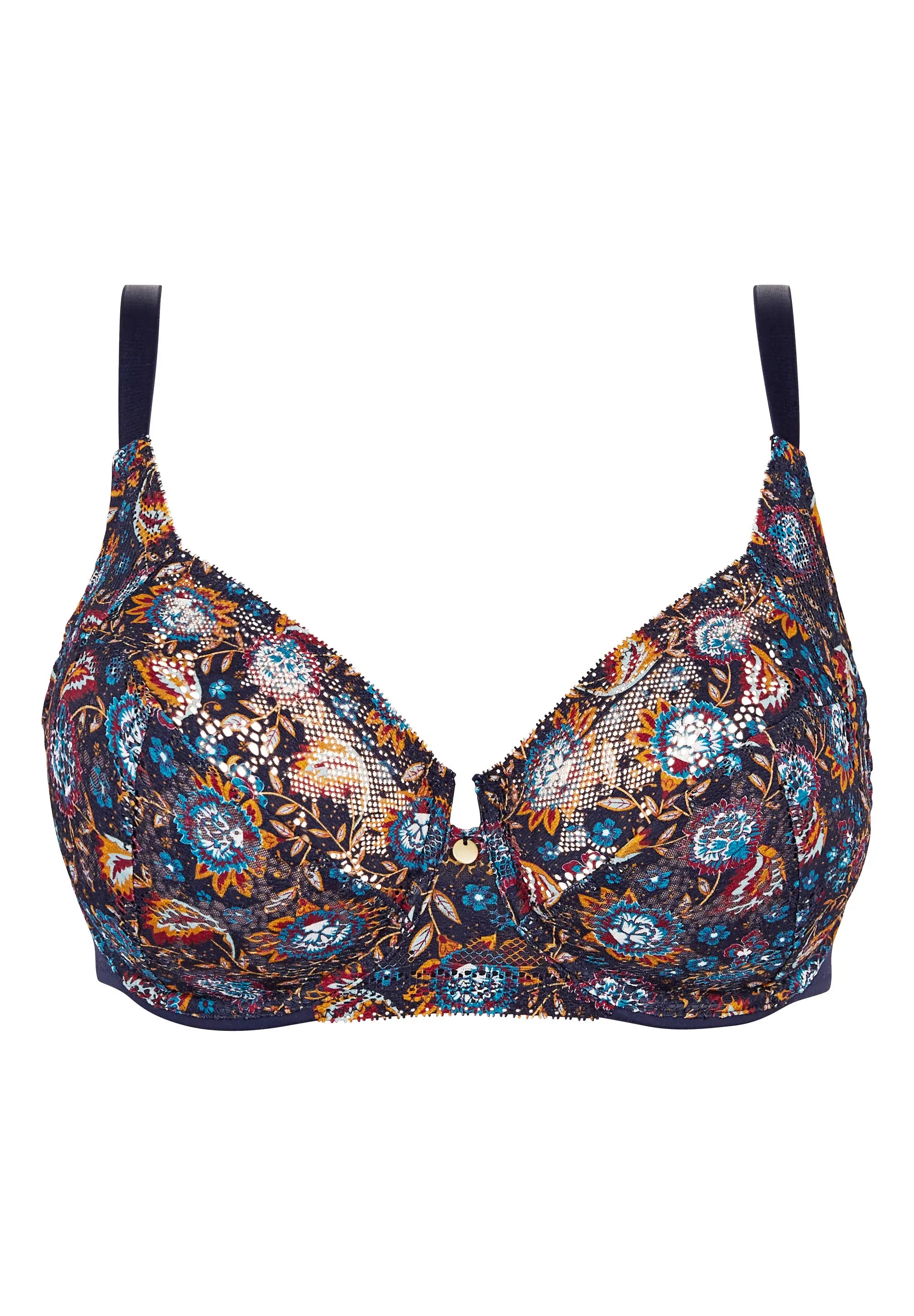 Reggiseno a coppa intera con stampa floreale Suzie Fantaisie Gipsy Blu Navy