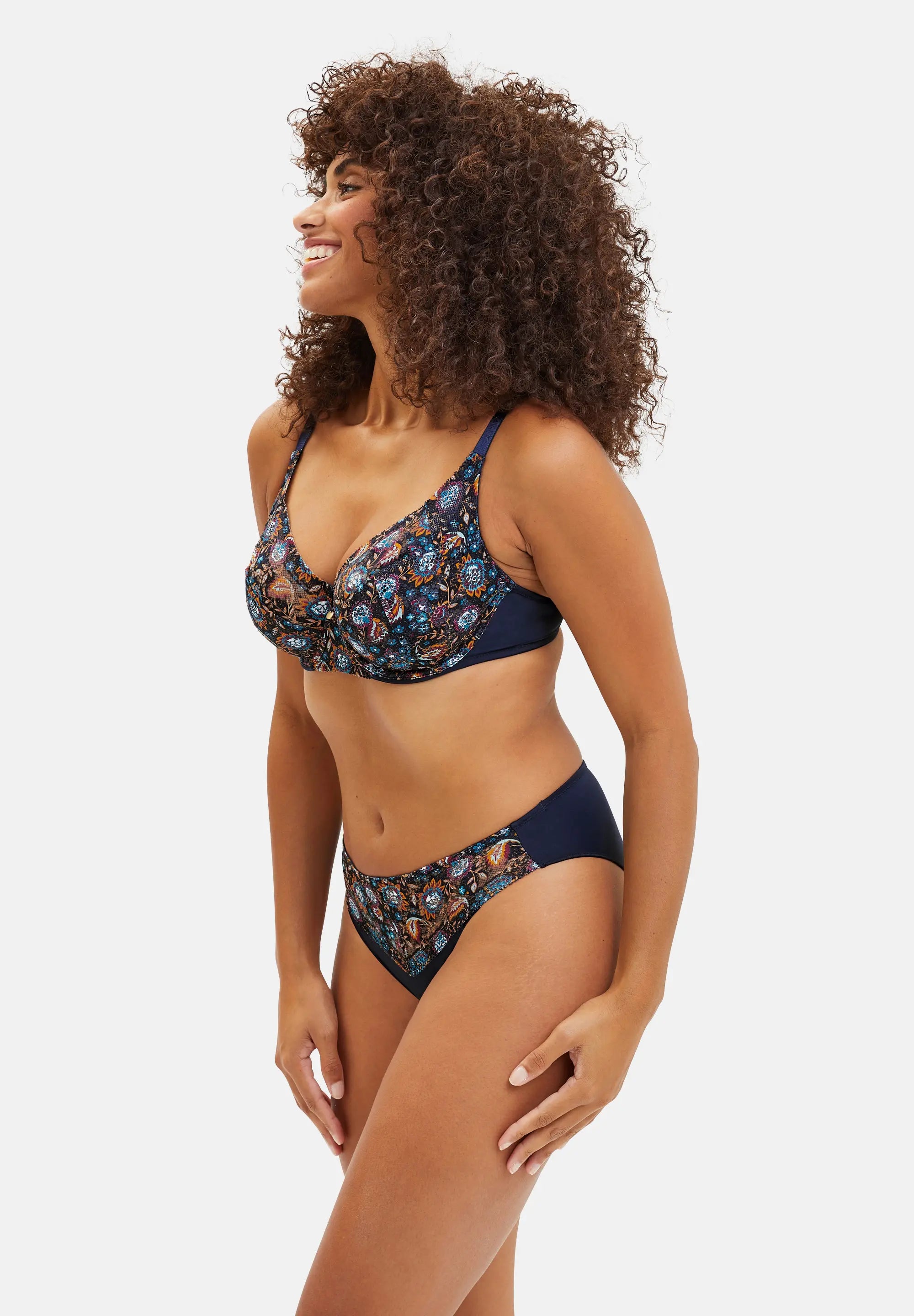 Suzie Fantaisie volle cup bh met bloemenprint Gipsy Blauw Marine