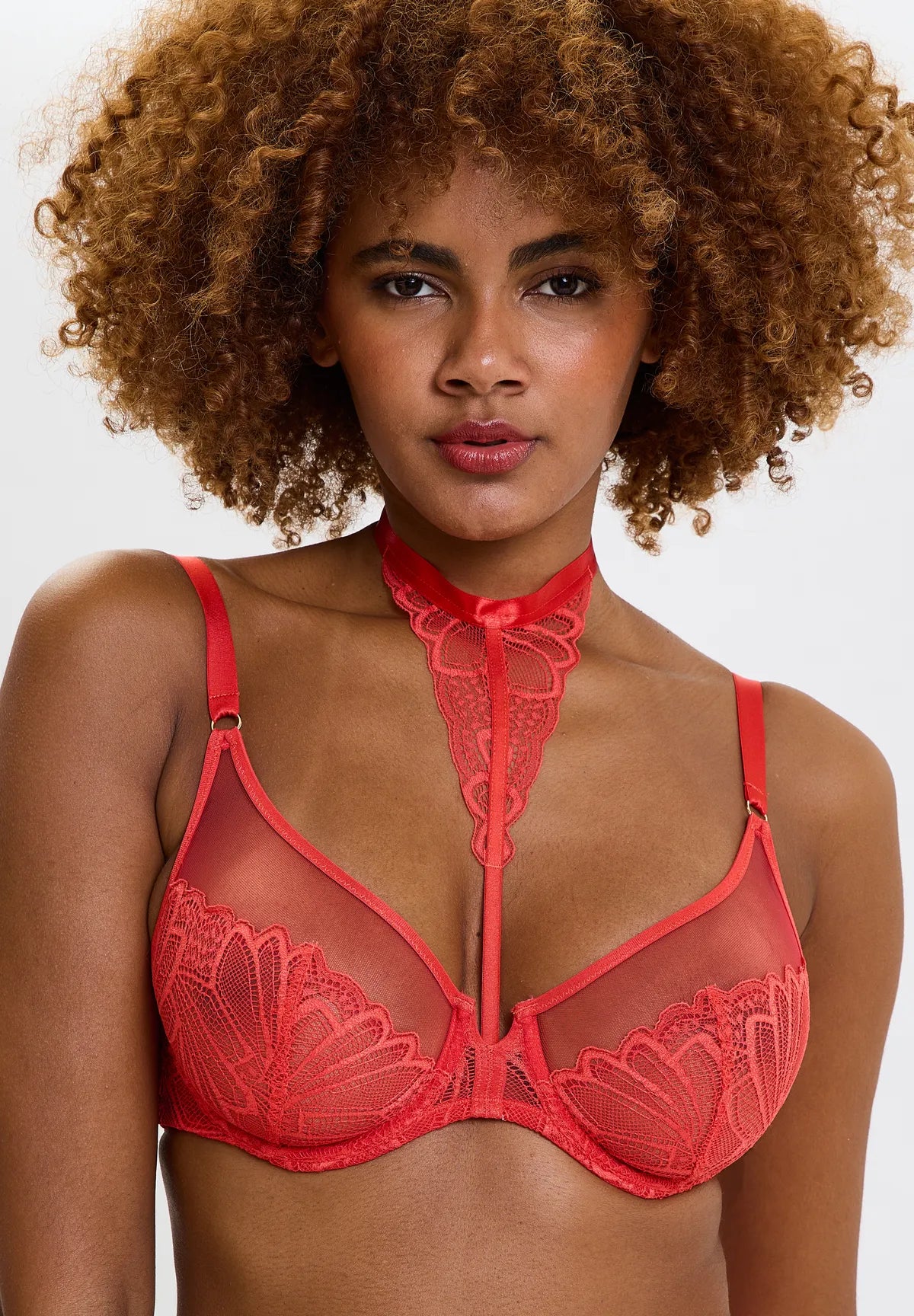 Soutien-gorge avec tour de cou amovible Giulia Lovely Rouge