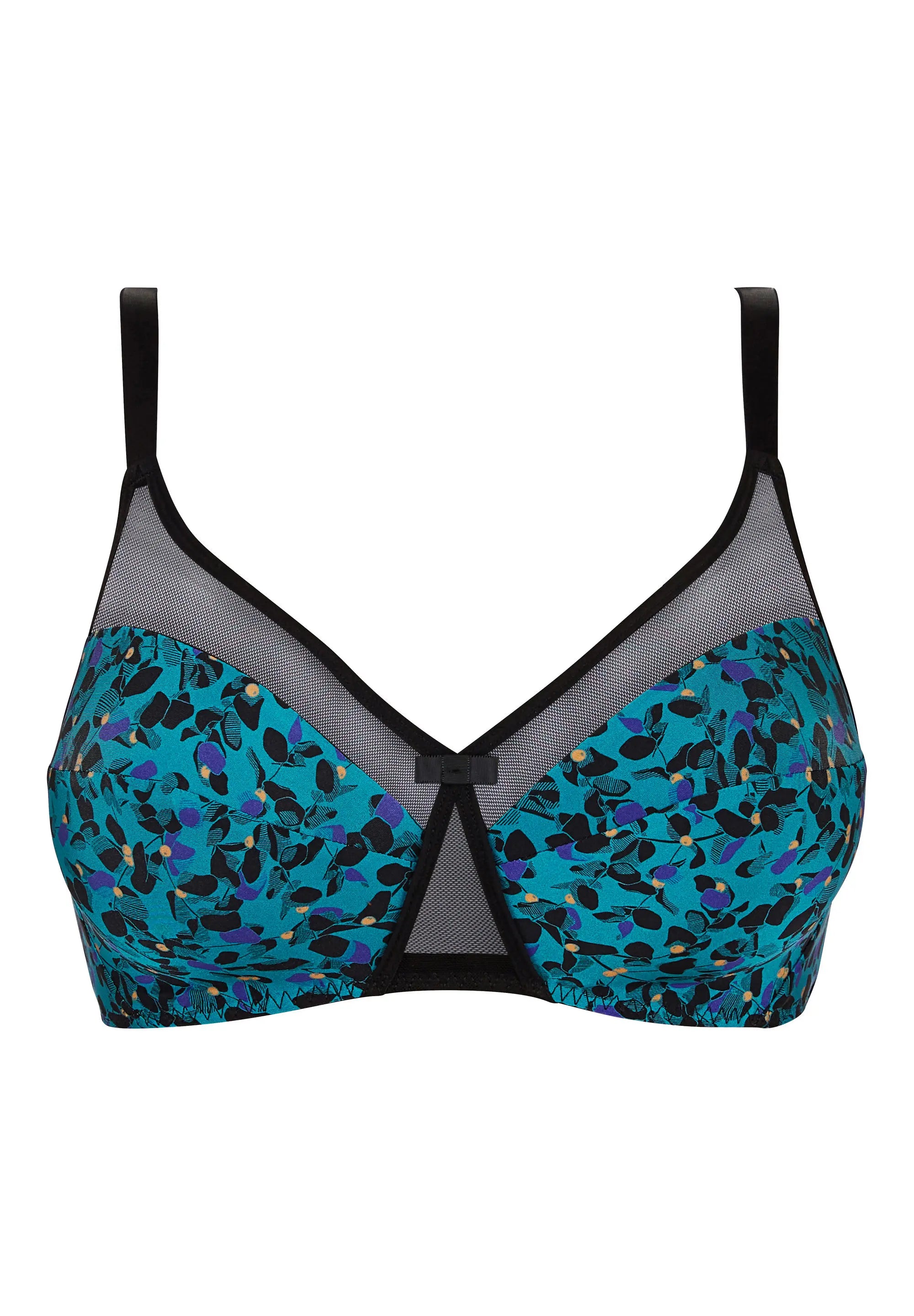 Reggiseno Complice con ferretto a coppa intera stampa floreale Blu Smeraldo