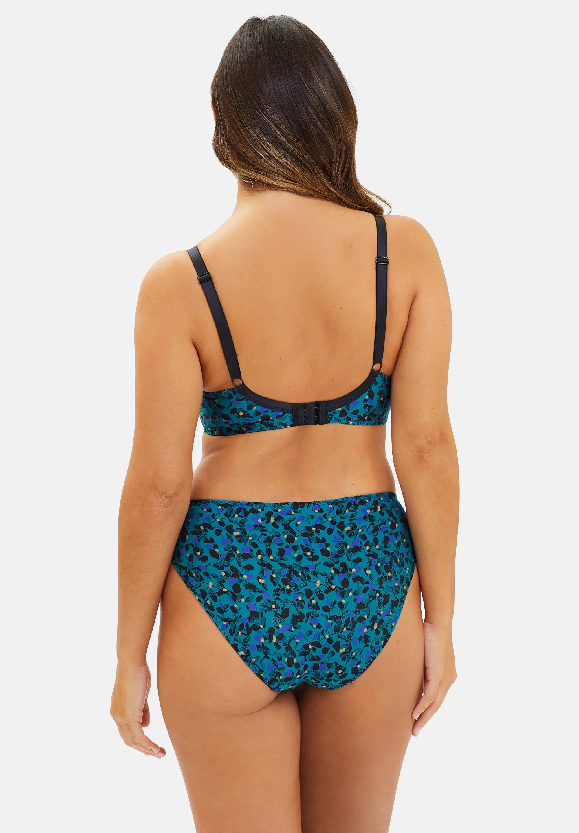 Full Cup Bra Complice Floral Print Emerald Blue