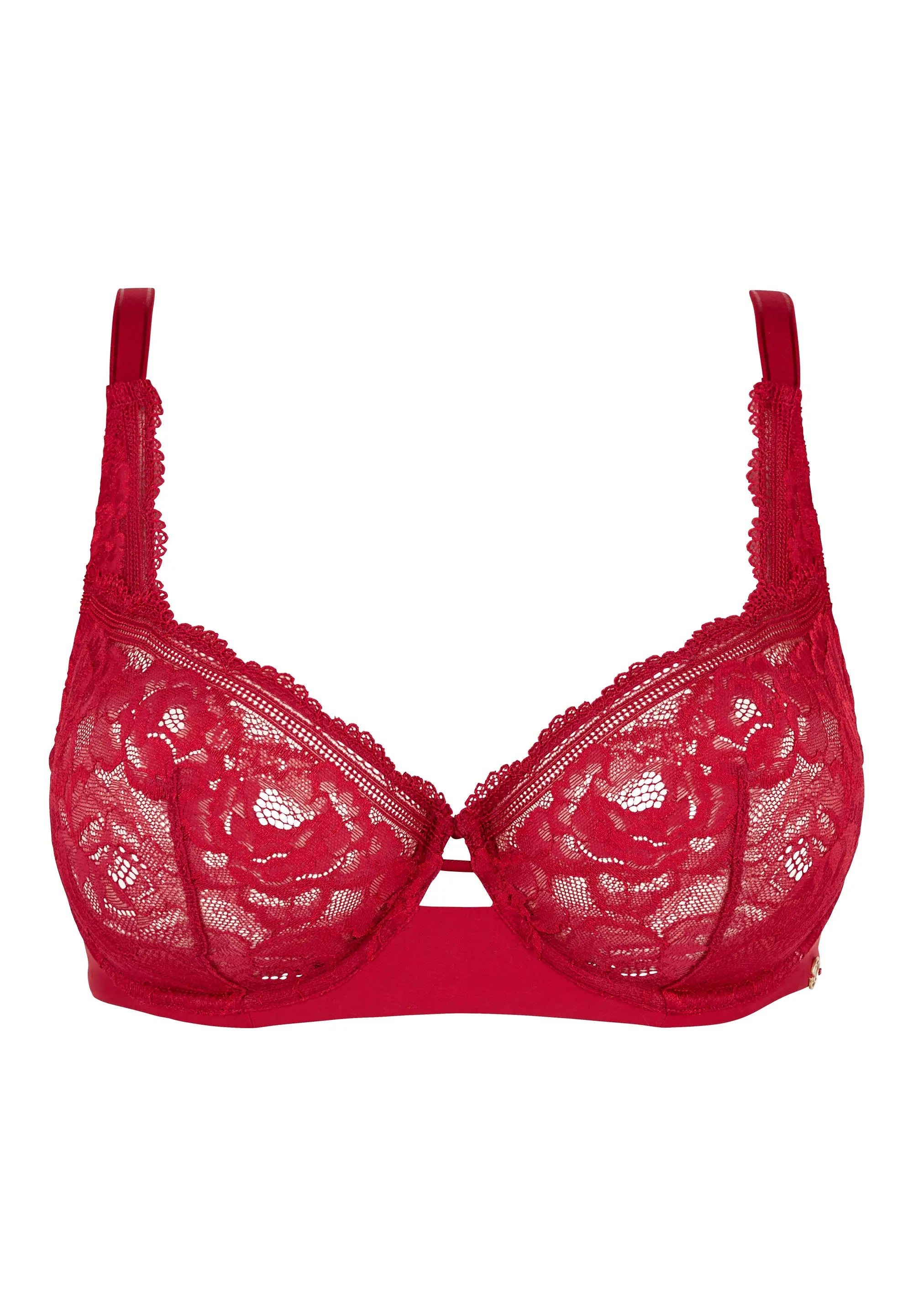 Half Cup Bra Lily Ruby Red