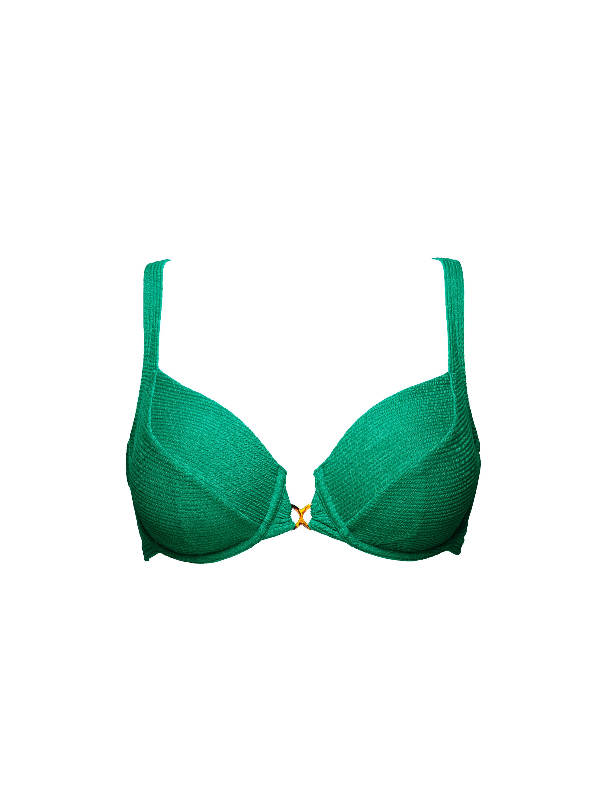 Sujetador de baño Bikini con aros Glamourous Textured Verde Tropical