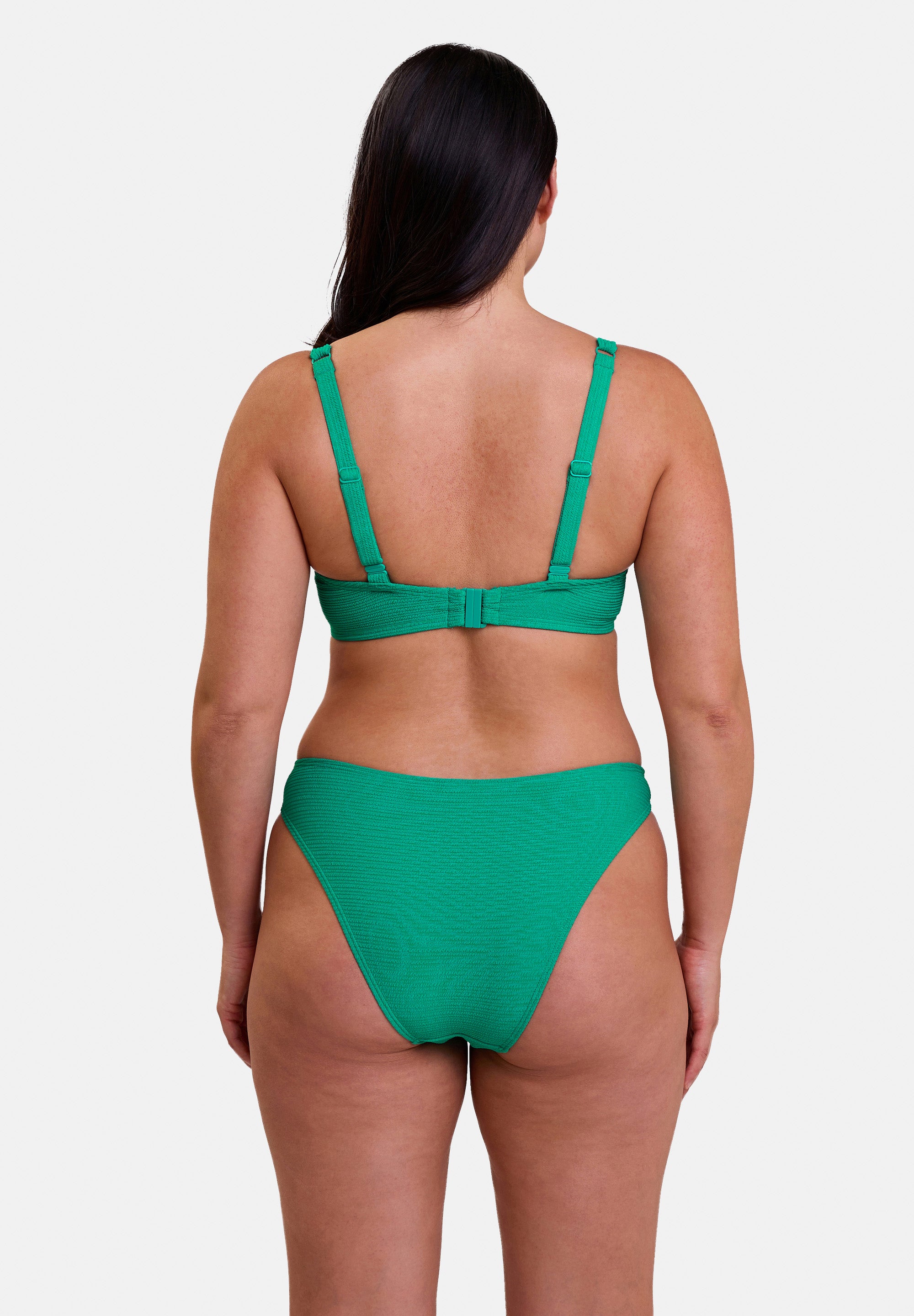 Sujetador de baño Bikini con aros Glamourous Textured Verde Tropical