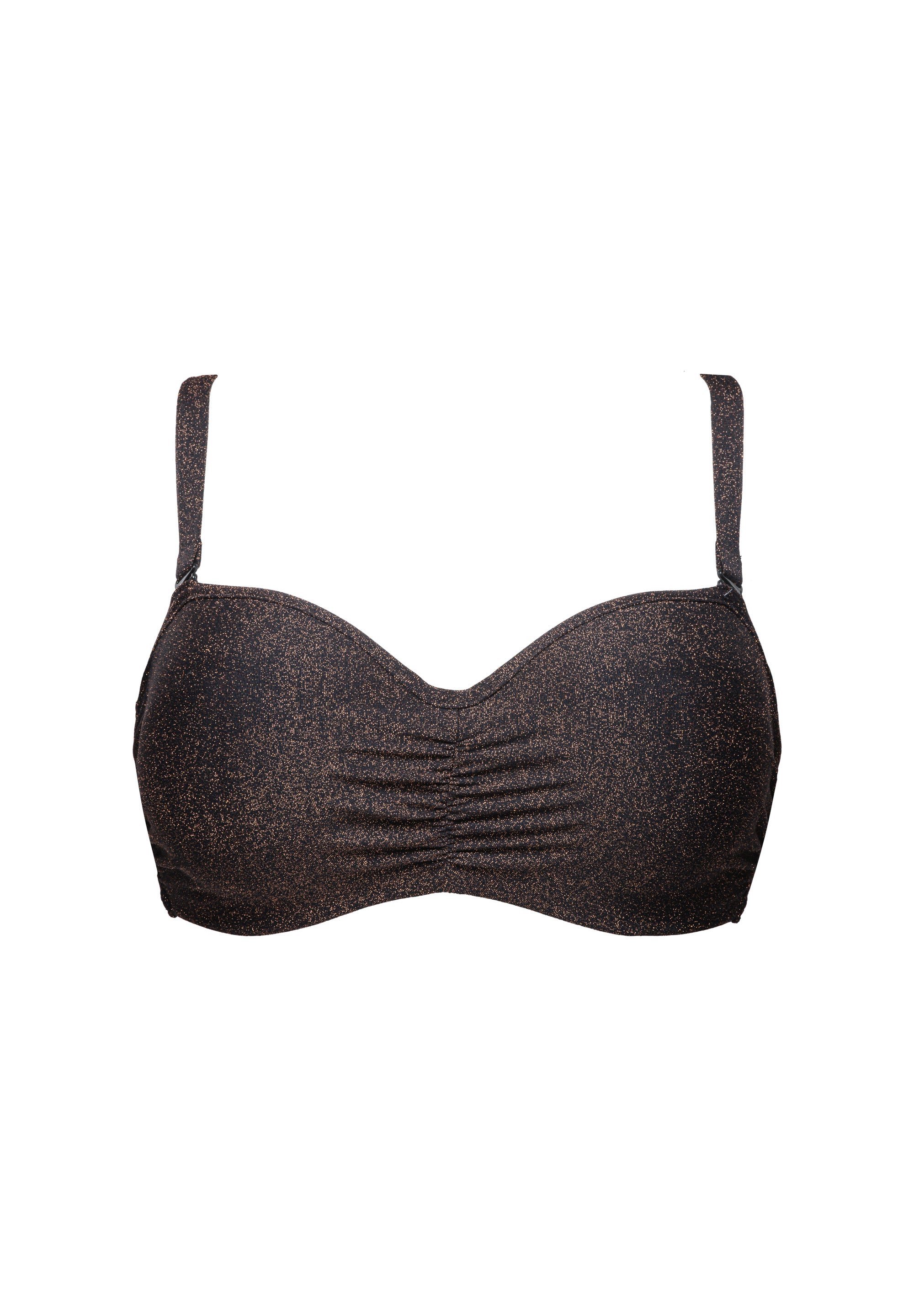 Bandeau-badpaktop met beugel Reflet Black