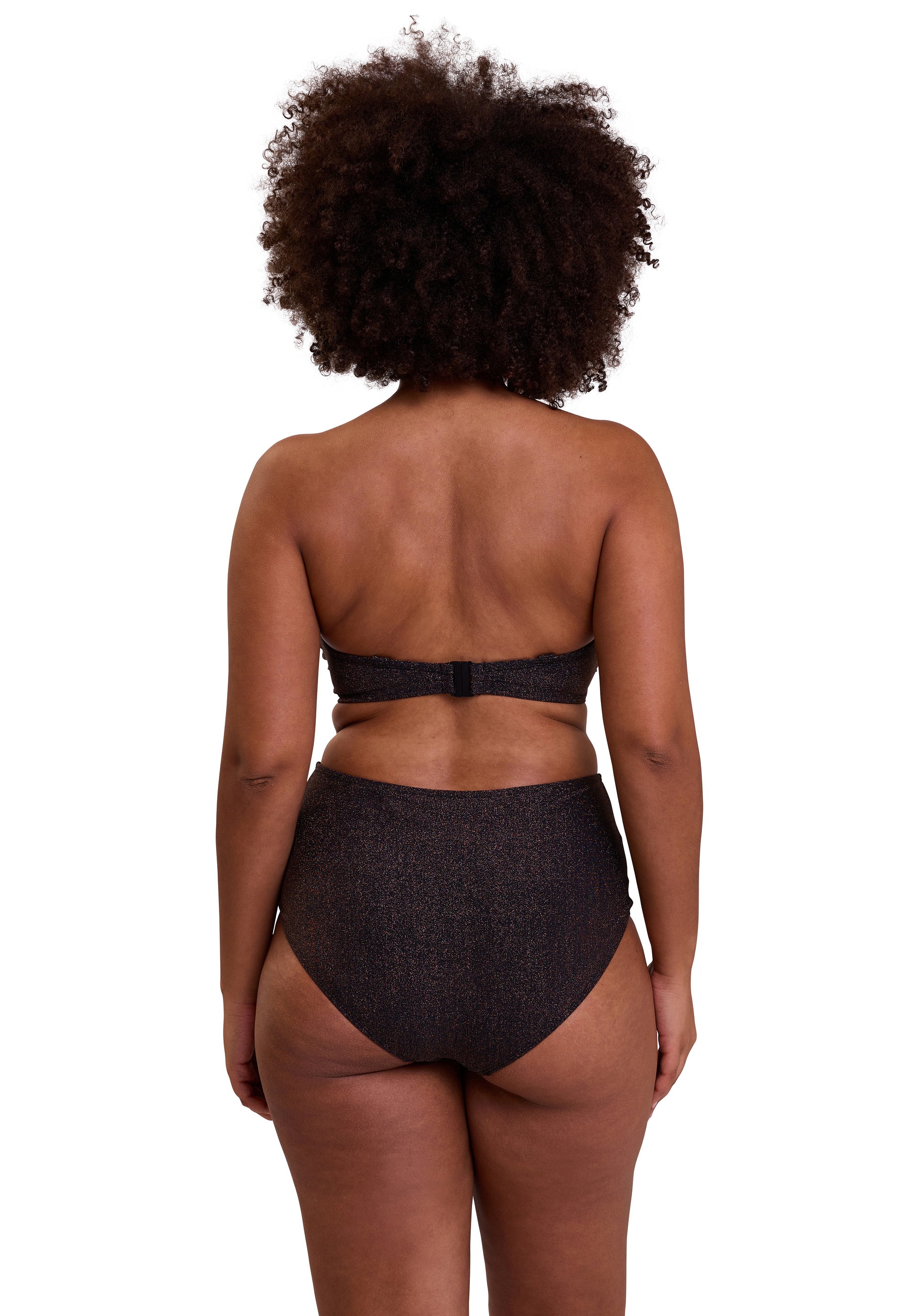 Bandeau-badpaktop met beugel Reflet Black