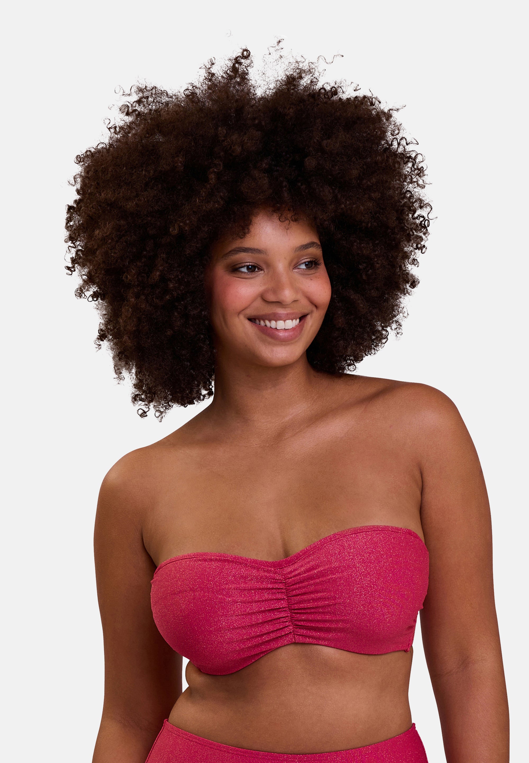 Reggiseno costume da bagno a fascia con ferretto Reflet Cerise