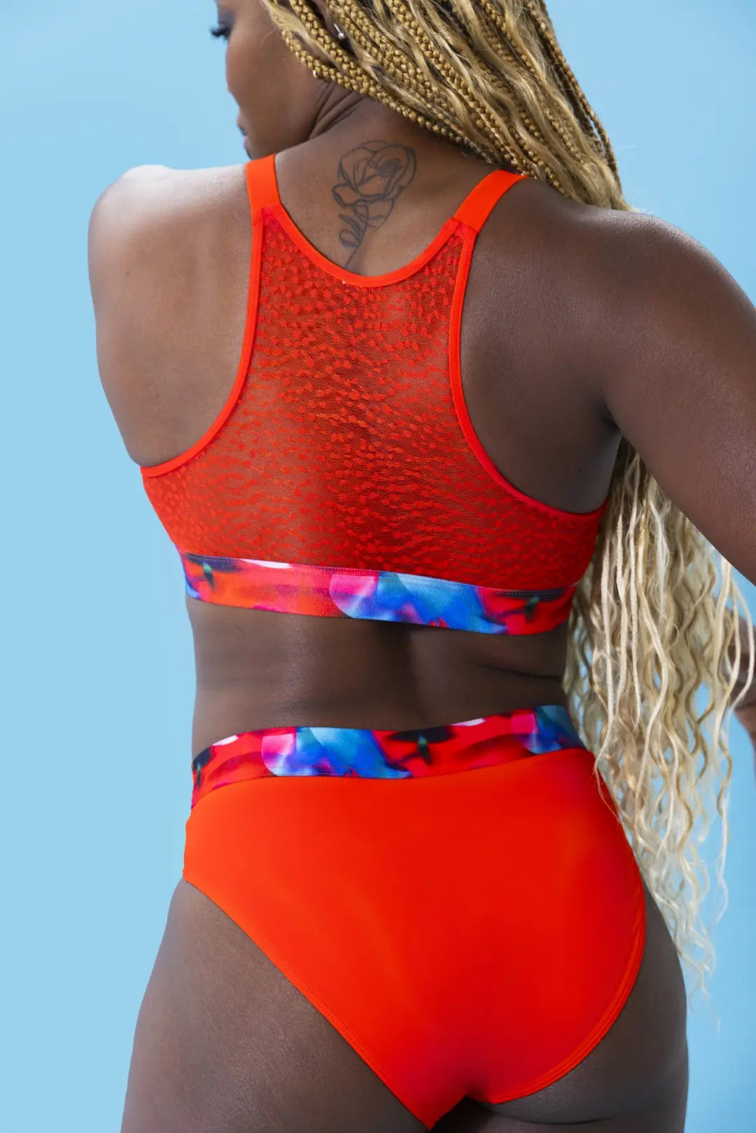 Wireless sports bra Bra Kalidiatou N. Red & Printed