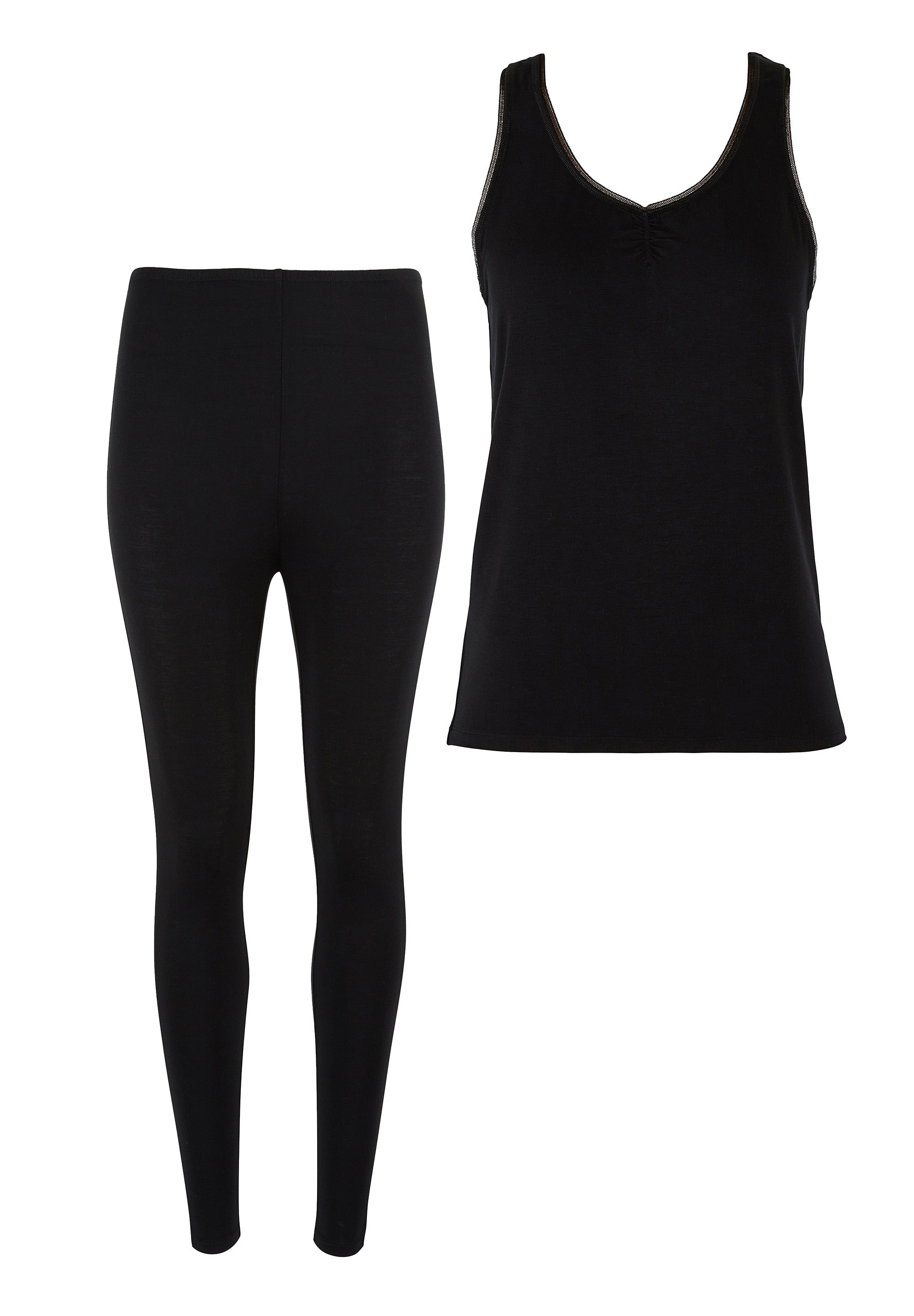 Lote de camiseta térmica y leggings térmico Chill negros